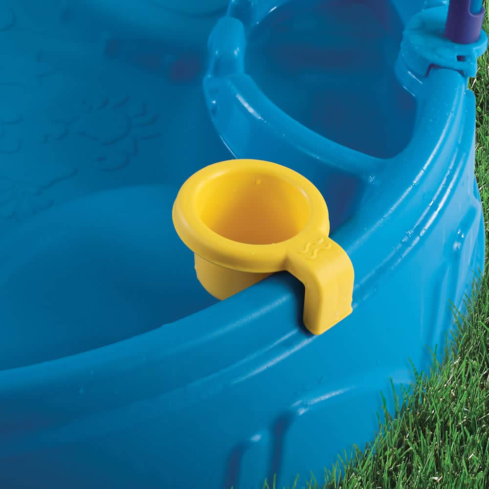 Step2 Play & Shade Pool for Toddlers 2+ Years - Kids Outdoor Activity Pool with Umbrella & 7 Toy Accessories - Summer Water Play & Backyard Fun for Children