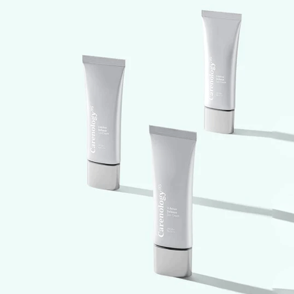 Carenology95 3 Active Defense Sun Cream SPF 45ml - Broad Spectrum UVA/UVB Protection, Anti-Aging & Moisturizing Face Sunscreen for Daily Use, Outdoor Activities & Travel
