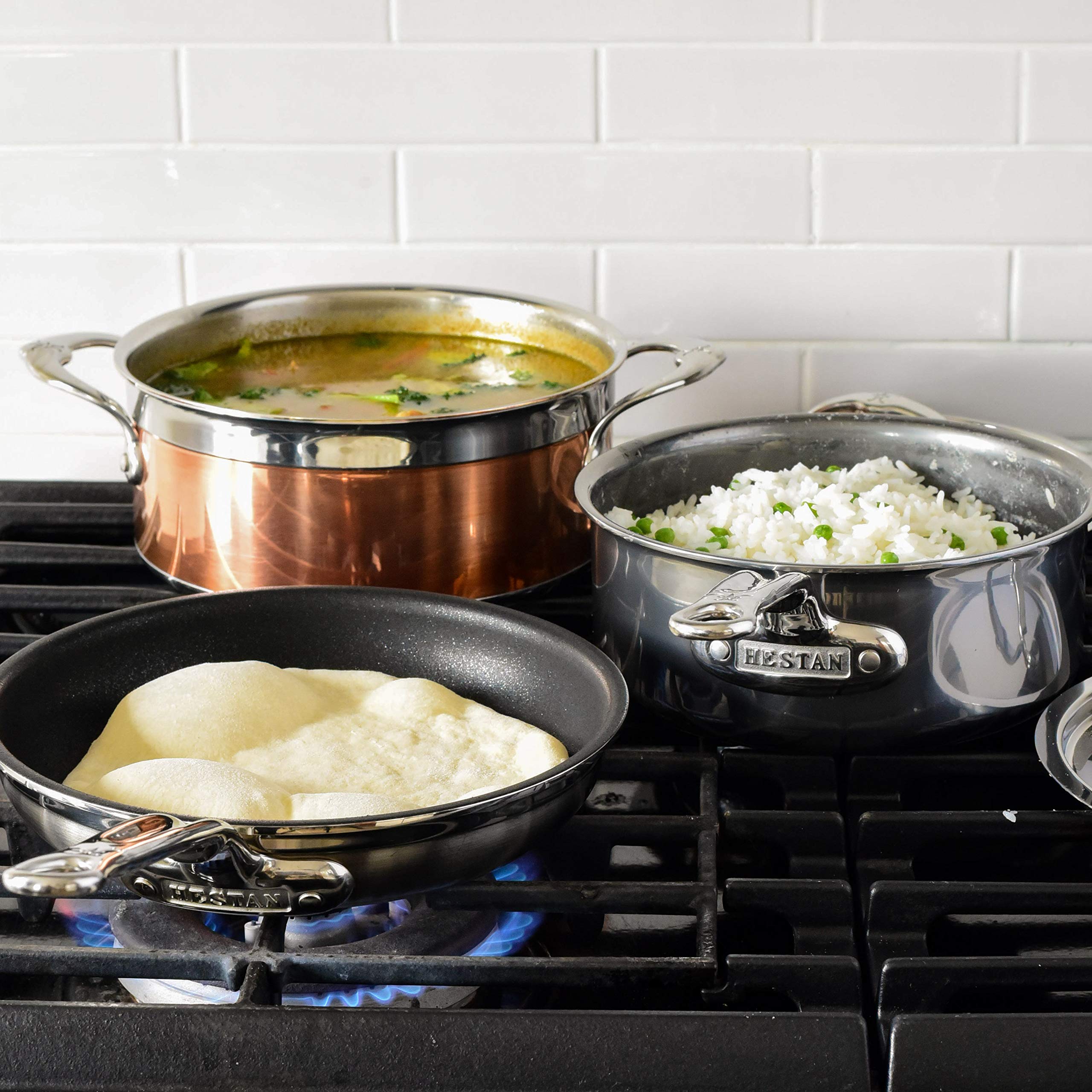 Hestan CopperBond 3-Quart Pure Copper Soup Pot - Induction Cooktop Compatible, Durable & Even Heating - Perfect for Soups, Stews, and Pasta Cooking