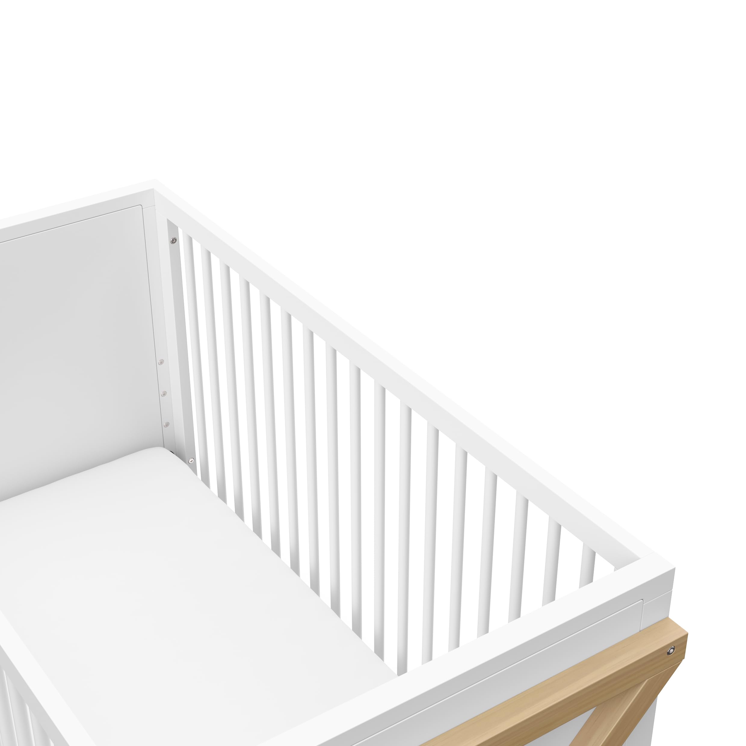 Storkcraft Equinox 3-in-1 Convertible Crib (Driftwood) - Converts to Toddler Bed & Daybed, 3-Position Adjustable Mattress Support, Modern Two-Tone Nursery Crib for Baby & Kids Bedroom | Safe & Stylish Infant Sleep Solution for Modern Homes