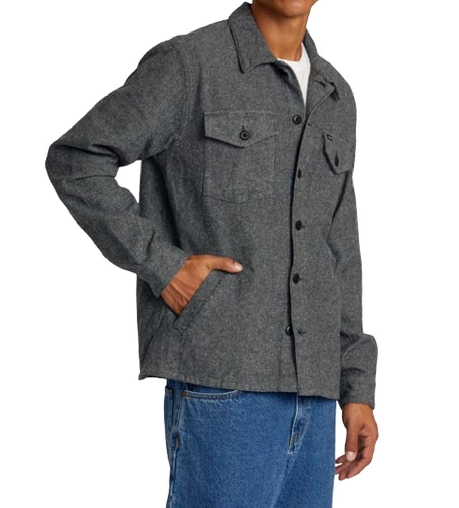 RVCA Men's Shirt Jacket - Lightweight Casual Button-Up Shirt Jacket for Outdoor Activities, Streetwear & Layering