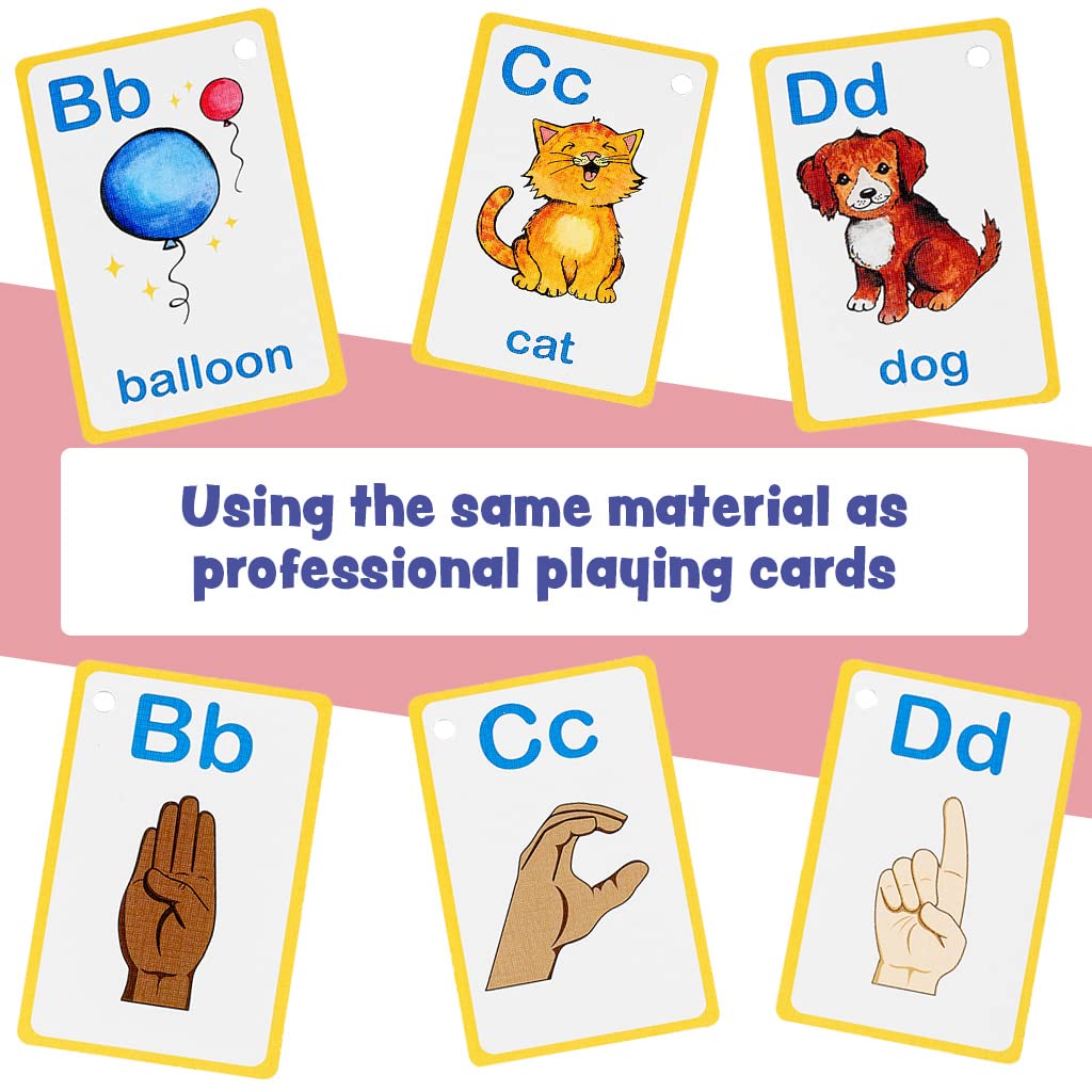 ASL Alphabet Flash Cards for Toddlers - 26 American Sign Language Learning Cards, First Alphabet Flashcards Set for Kids | Perfect for Early Childhood Education & Homeschooling