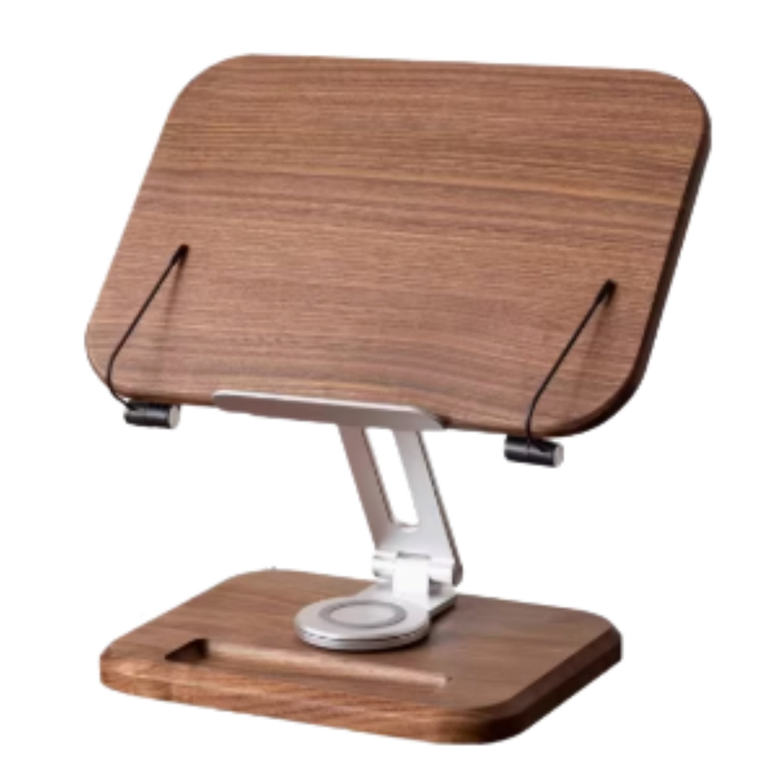 Premium Solid Wood Laptop Stand - Adjustable Height Oak/Ash/Walnut Computer Riser for Ergonomic Office & Home Workspace (Desk Organization, Standing Desk Converter)