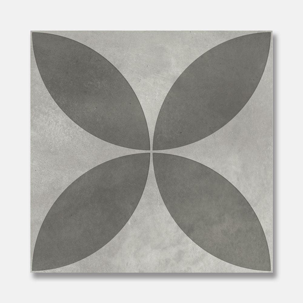 Heritage Clover Encaustic Look 200x200 Matt Tile - Vintage Style Ceramic Floor & Wall Tiles for Kitchen, Bathroom, and Living Room Decoration