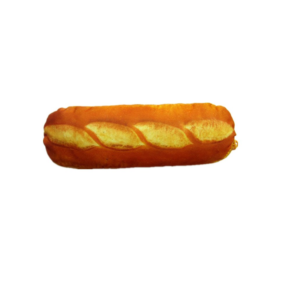 Funny Baguette Pencil Case - Soft Zipper Pouch for School & Office