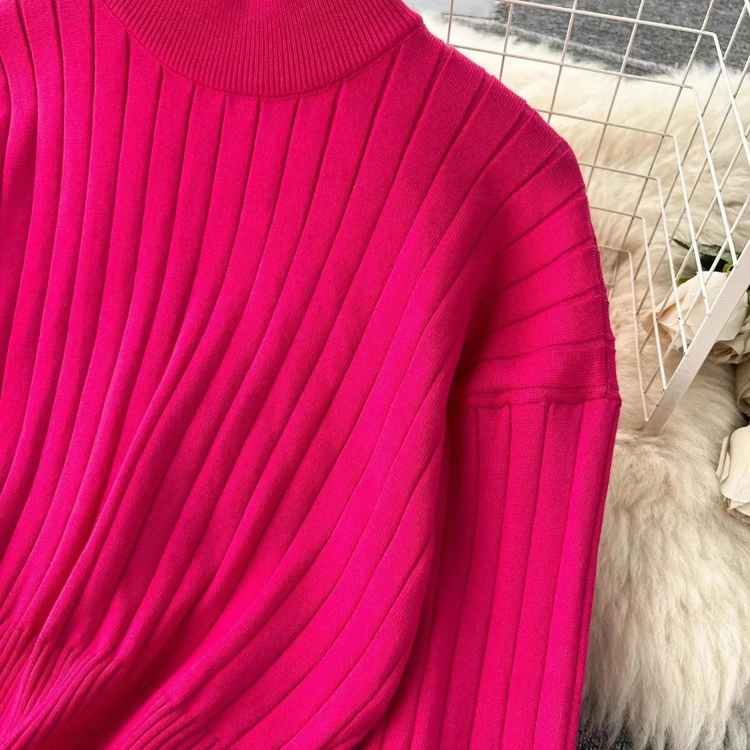 Stylish Women's Casual Ribbed Two Piece Sweater Set - Soft Knit Pullover & Cardigan Combo for Fall & Winter - Perfect for Office, Date Night and Weekend Outfits