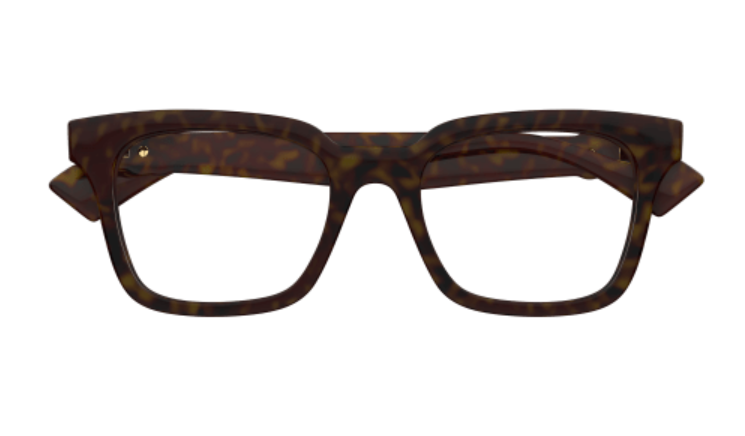 Gucci GG1728O 002 Havana Square Cat Eye Women's Eyeglasses - Stylish Designer Glasses for Women, Fashionable Square Frame with UV Protection - Perfect for Work, Dating & Everyday Wear