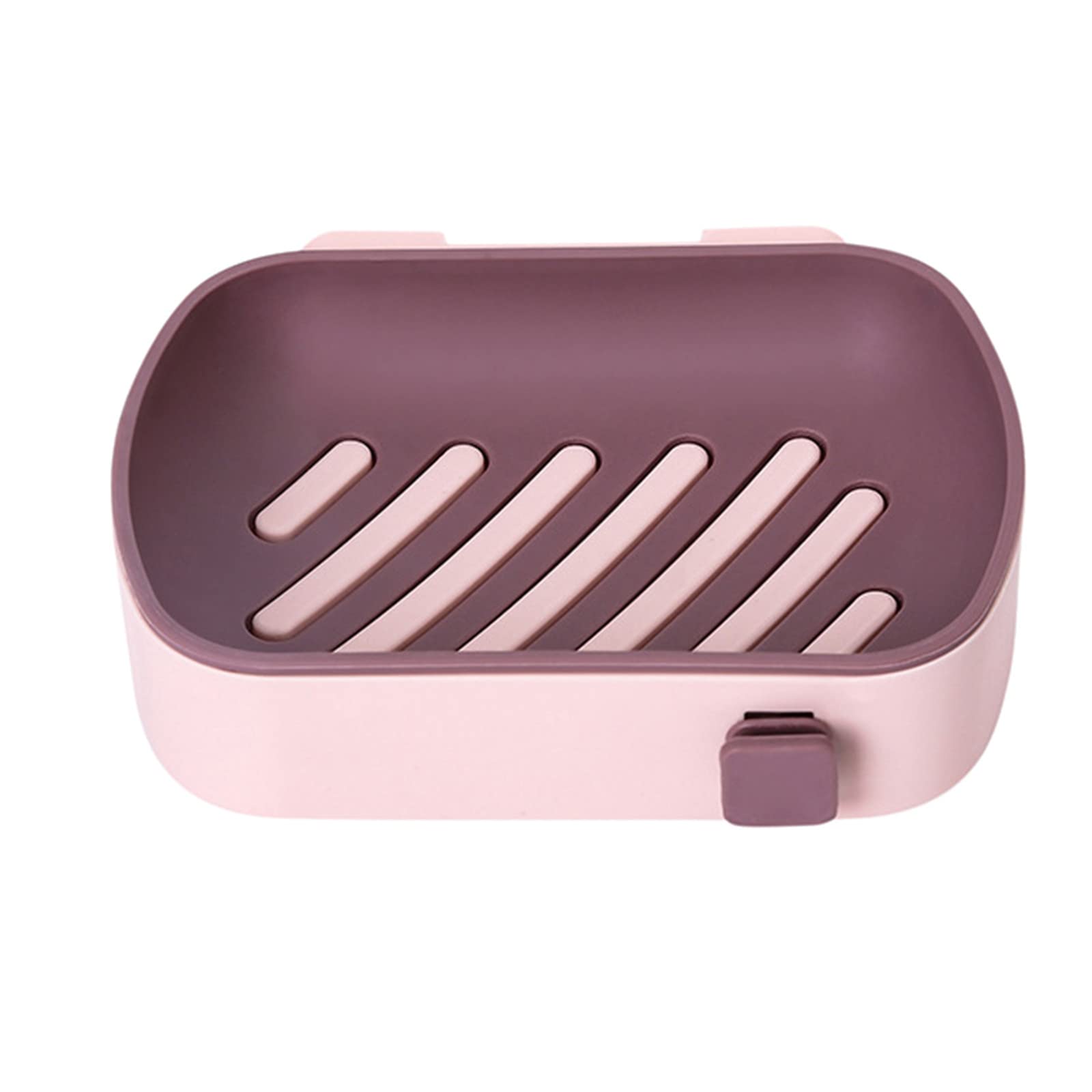 Yiser Soap Dish Holder - Cute Wall Mounted Bathroom Shelf with Strong Adhesive for Shower, Kitchen & Countertop - Keeps Soap Dry, Easy to Clean - Perfect for Small Spaces, RV, Dorm & Apartment (Pink, One Size)