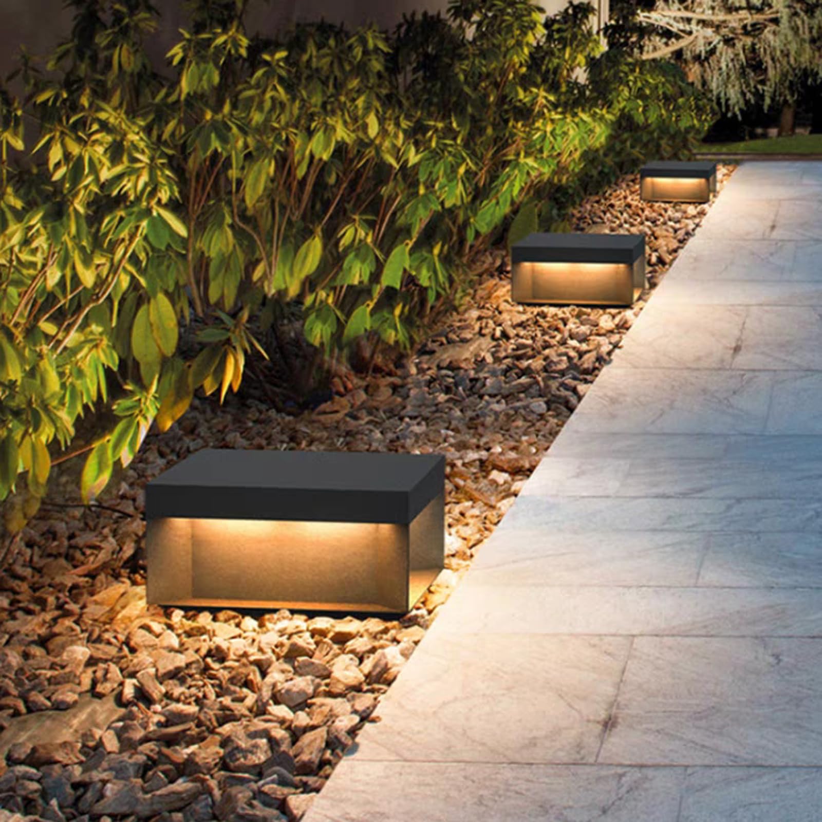 Premium Stainless Steel Solar Post Lights for Outdoor - Solar Powered Fence Post Cap Lights with 3000K Warm White LED - Waterproof Garden Deck Patio Lighting - Perfect for Wooden Posts (12