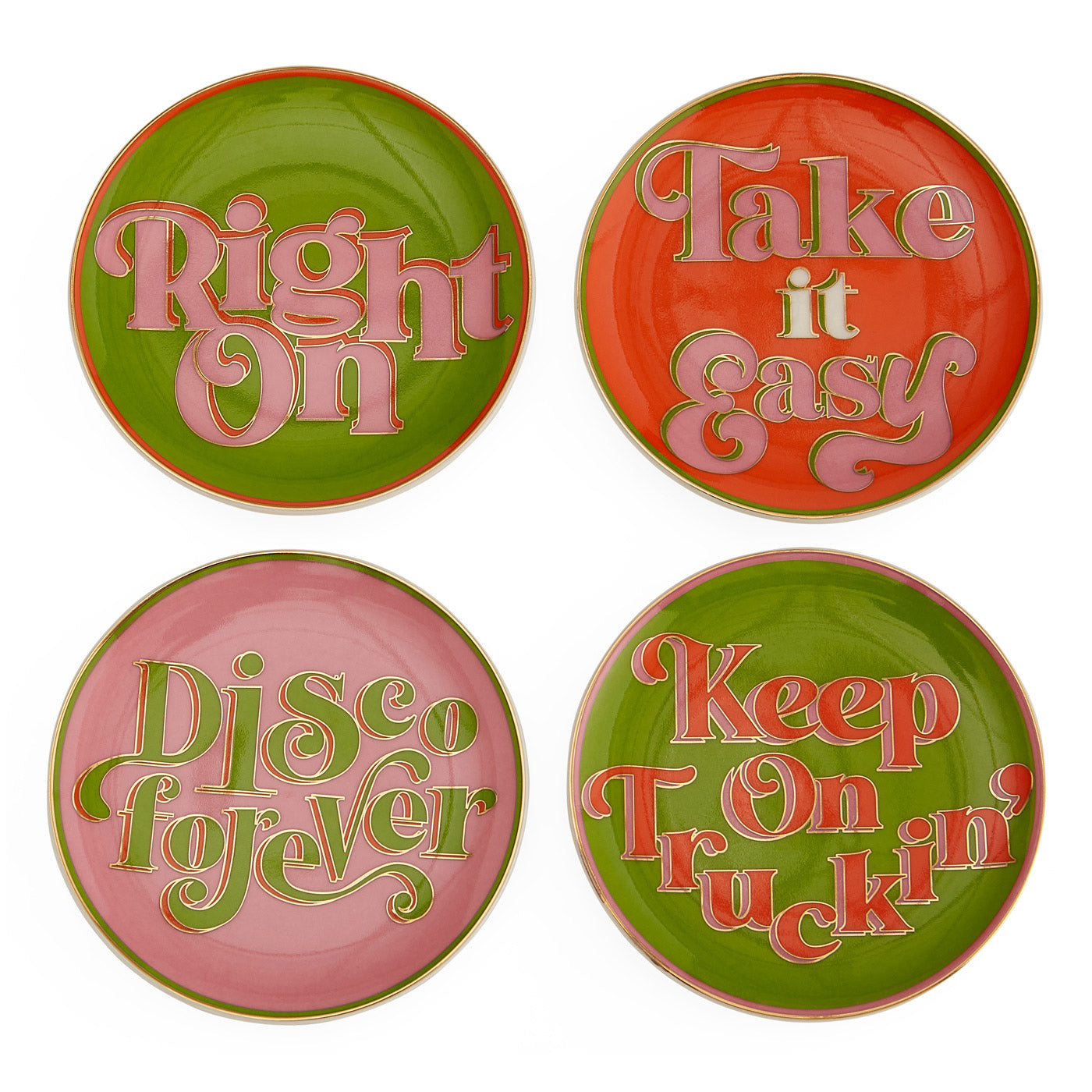 Deep Thoughts Coasters Set of 6 - Funny Inspirational Quote Drink Coasters for Home, Office & Bar - Unique Gift Idea for Friends & Family