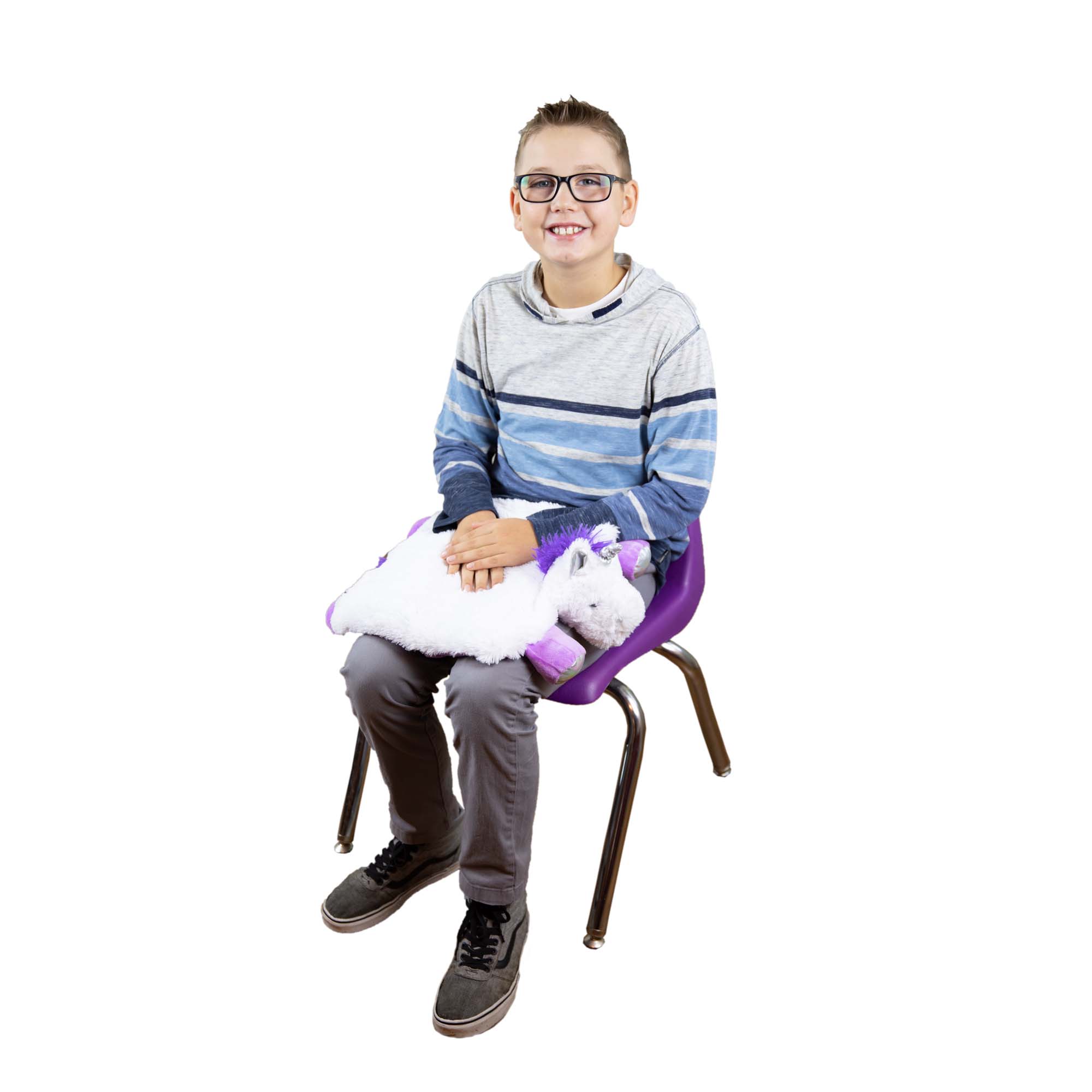 Bouncyband Unicorn Sensory Weighted Lap Pad for Kids - Soft, Washable & Comforting Plush Toy for Anxiety Relief, Focus & Calm - Perfect for Home, School & Travel Use