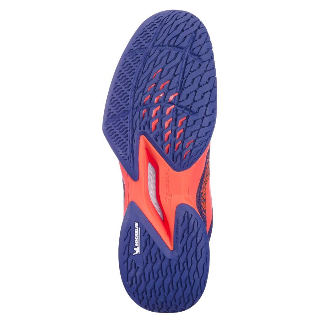 Babolat Jet Mach 3 AC Men's Tennis Shoes - Lightweight Performance Sneakers for Court Play (Blue) | Perfect for Competitive Matches & Training Sessions
