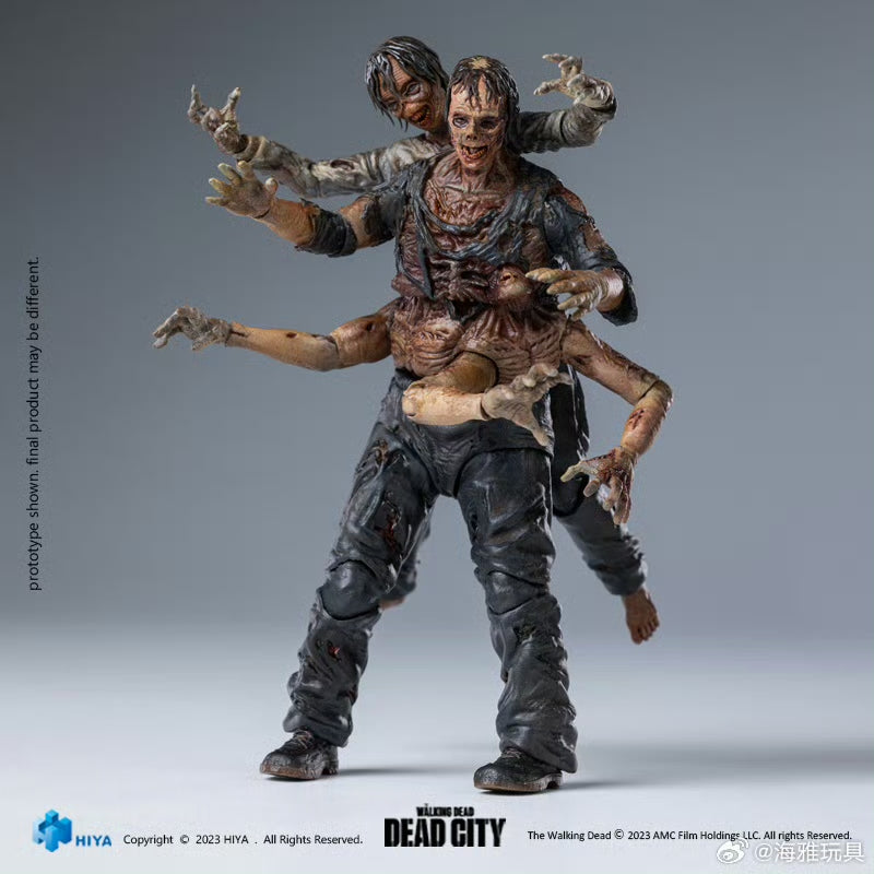 PRE-ORDER: 1/18 Scale HIYA 4-Inch Action Figure - The Walking Dead: Dead City Walker King Collectible Mini Series | Zombie Apocalypse Display & Collector's Item