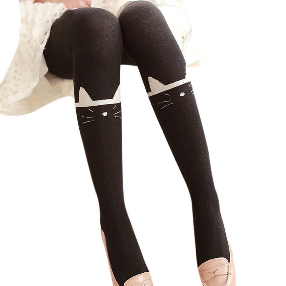 Black Cotton Leggings for Women - High Waist Compression Tights & Stockings - Comfortable Workout, Yoga, Running & Everyday Wear