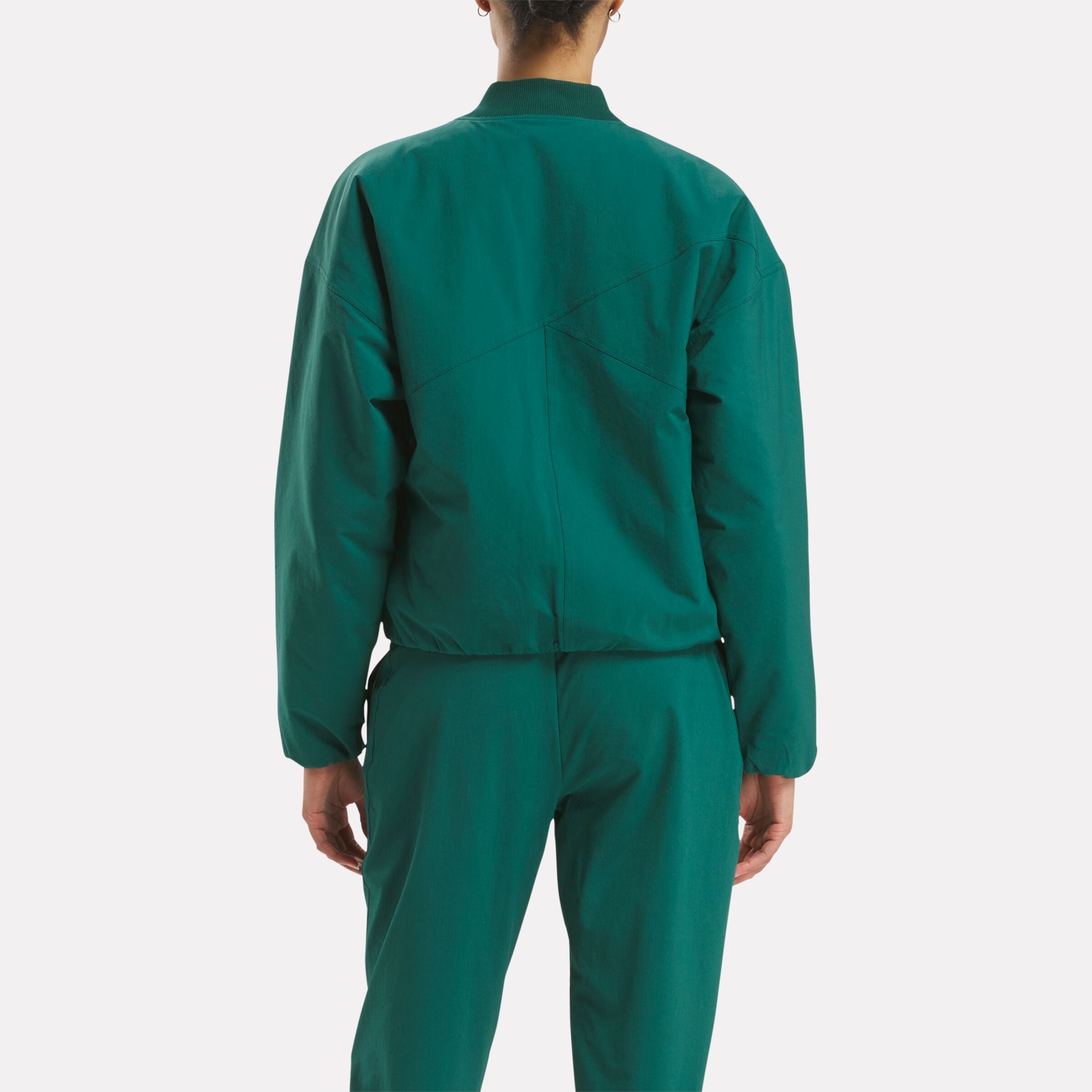 Active Collective Skystretch Woven Padded Jacket - Lightweight Water-Resistant Insulated Coat for Men & Women | Perfect for Hiking, Running & Outdoor Adventures in Collegiate Green