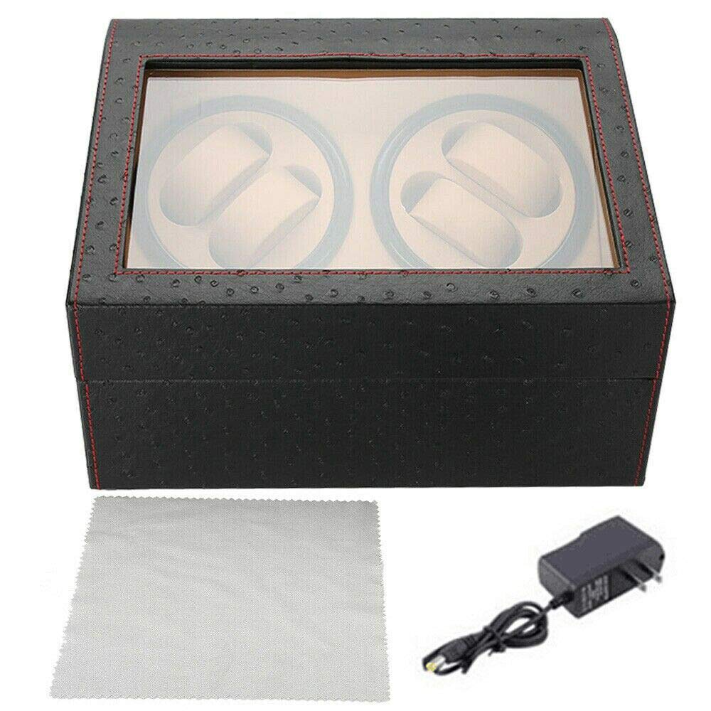 TBVECHI Luxury Automatic Watch Winder & Display Box - 4+6 Watch Storage Case for Men & Women - Perfect for Watch Collectors & Gift Giving - Black (Ideal for Home, Office & Travel Use)