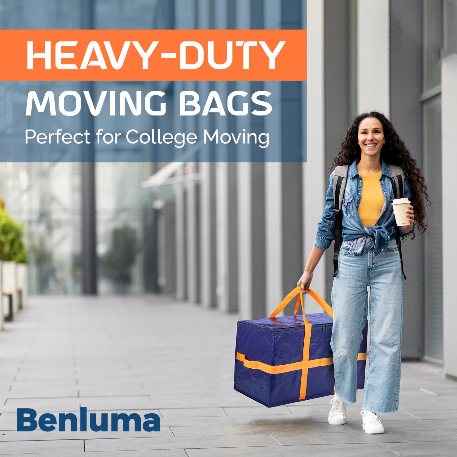 Heavy Duty Moving Bags - Extra Large Packing Boxes & Totes Alternative (6-Pack) - Perfect for Moving, Storage & Organization