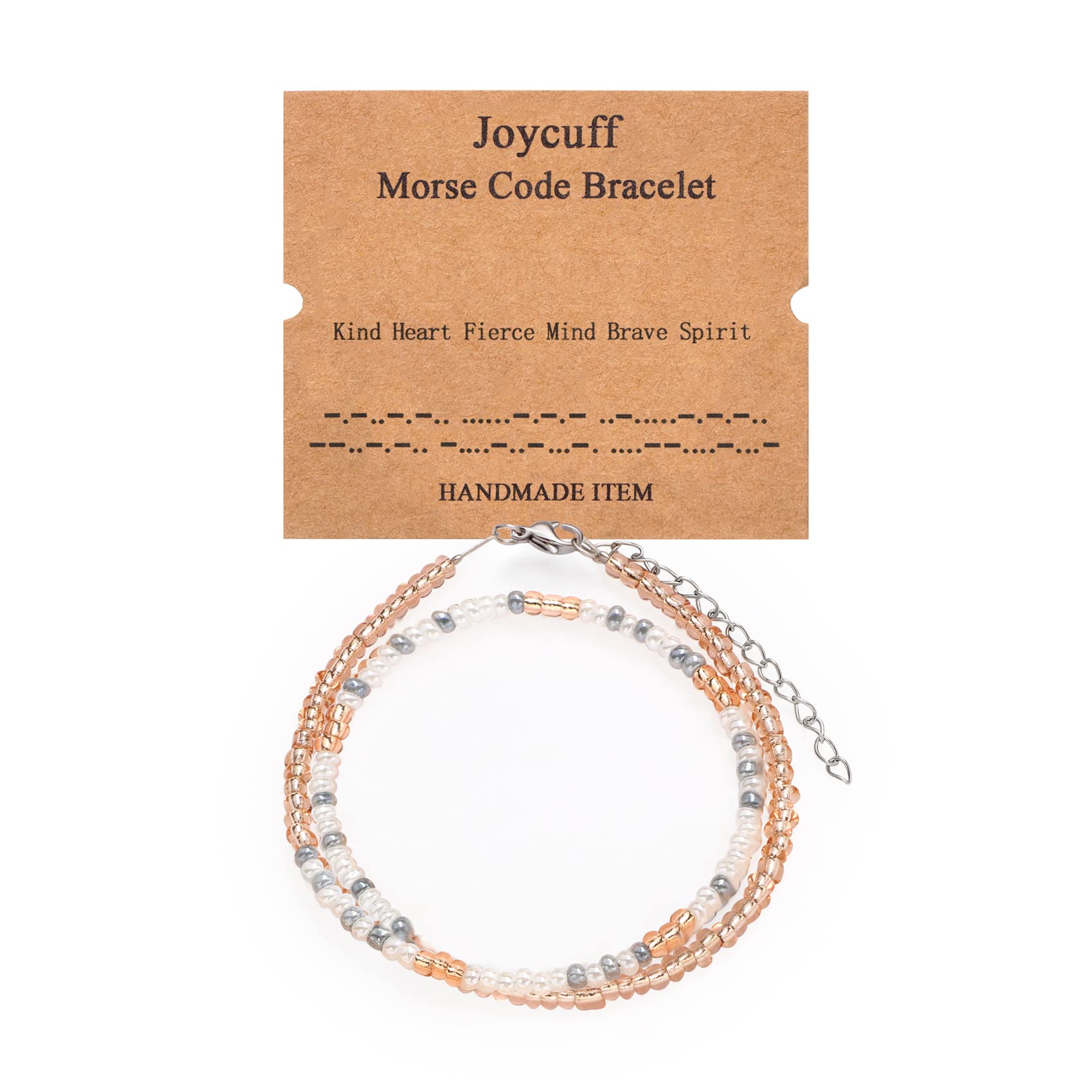 Morse Code Bracelet for Women - Personalized Layered Beaded Bracelet Birthday Gift for Mom, Aunt, Wife, Friend | Stackable Jewelry for Everyday Wear & Special Occasions