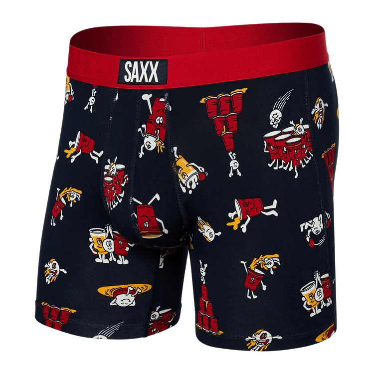SAXX Vibe Super Soft Boxer Briefs for Men - Comfortable & Breathable Underwear in Dark Ink - Perfect for Everyday Wear, Workout & Lounge