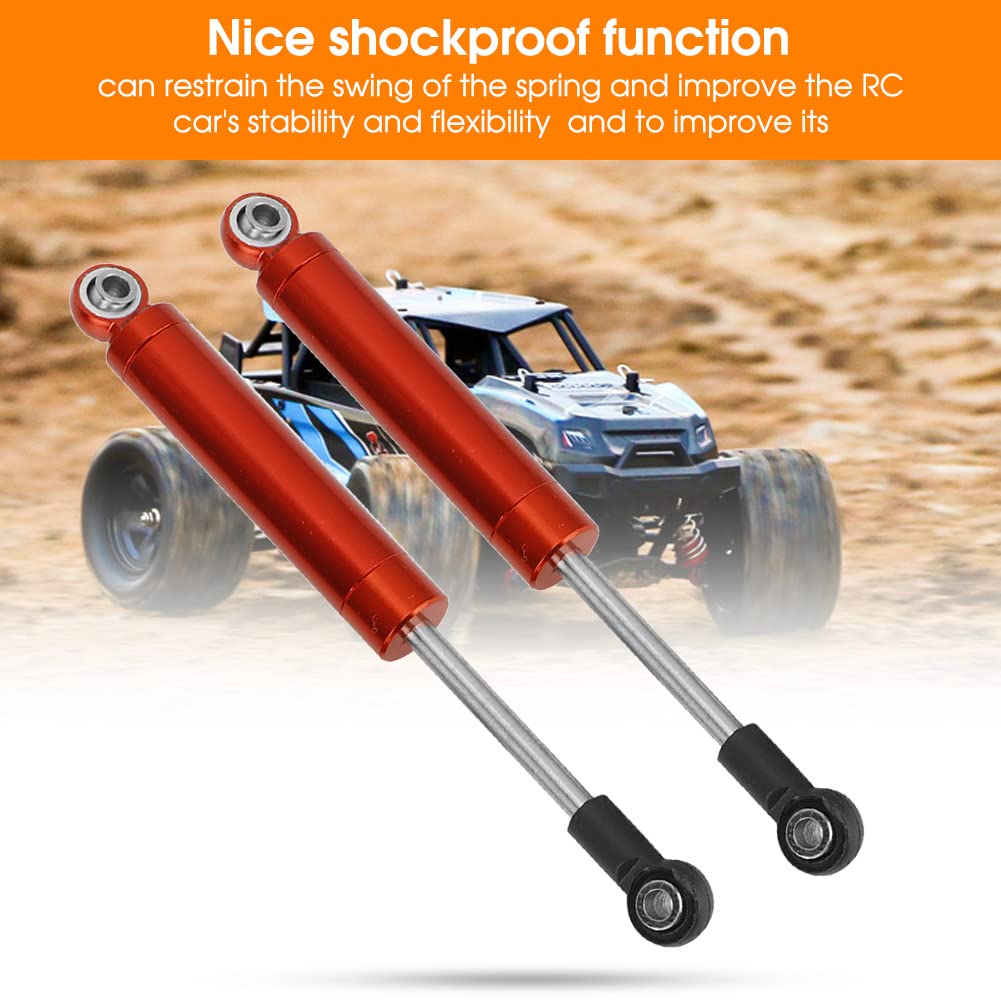 VGEBY1 102mm RC Car Shock Absorber Set of 2 - Red RC Crawler Damper Assembled Replacement Parts for Off-Road RC Vehicles | Perfect for Crawling, Rock Racing & Trail Adventures