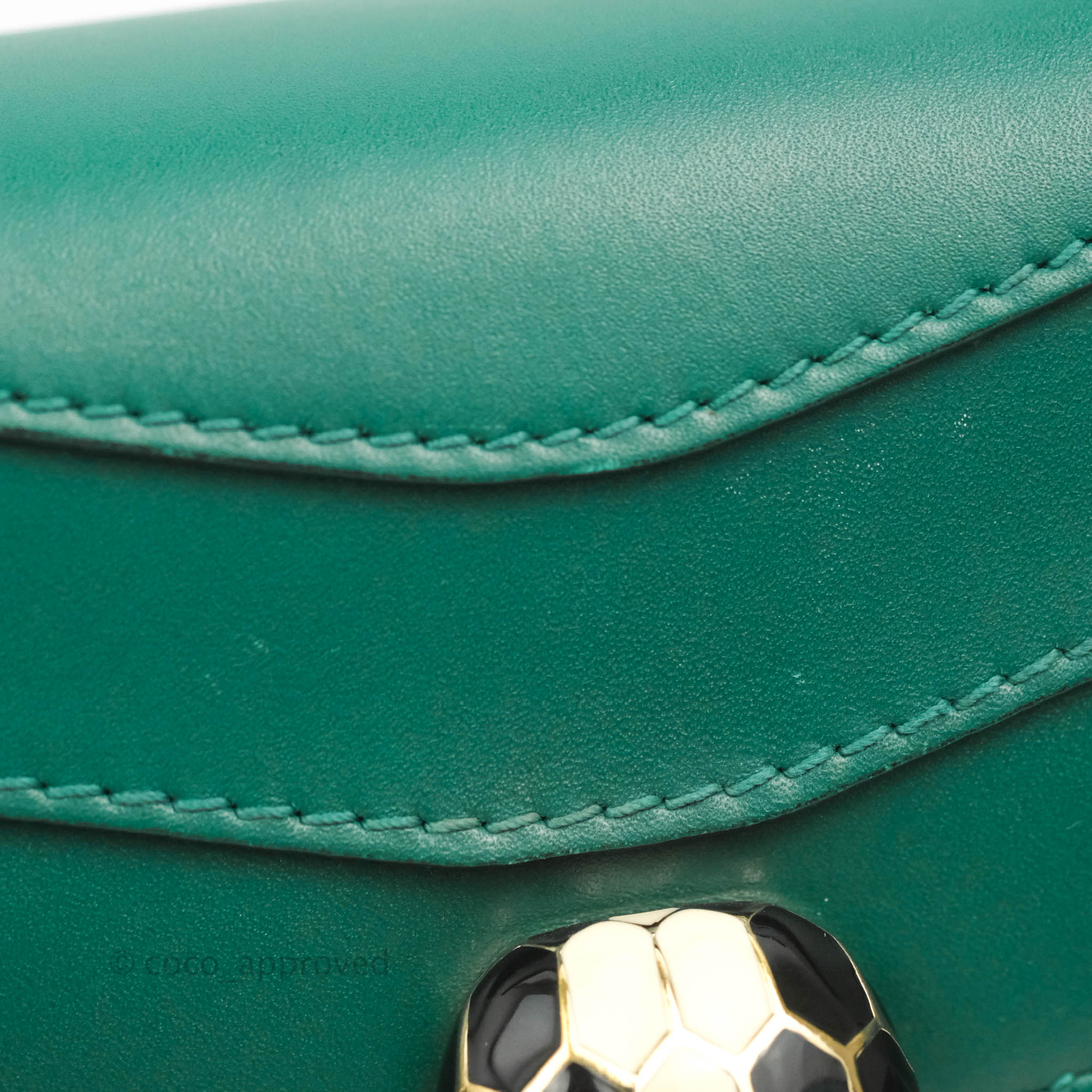 Bvlgari Serpenti Forever Small Crossbody Bag in Emerald Green with Gold Hardware | Luxury Designer Shoulder Purse for Women | Perfect for Evening Parties, Date Nights & Special Occasions