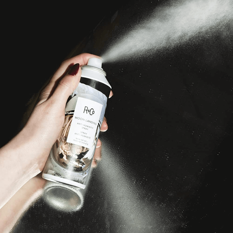 R+Co Moon Landing Anti Humidity Hair Spray - Frizz Control & Shine Enhancer for All Hair Types - Perfect for Humid Weather & Styling