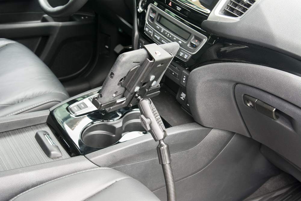 ARKON Heavy Duty Locking Tablet Mount for iPad Air 2 & iPad Pro - Secure Seat Rail or Floor Stand (Black) - Perfect for Cars, Trucks & Fleet Vehicles