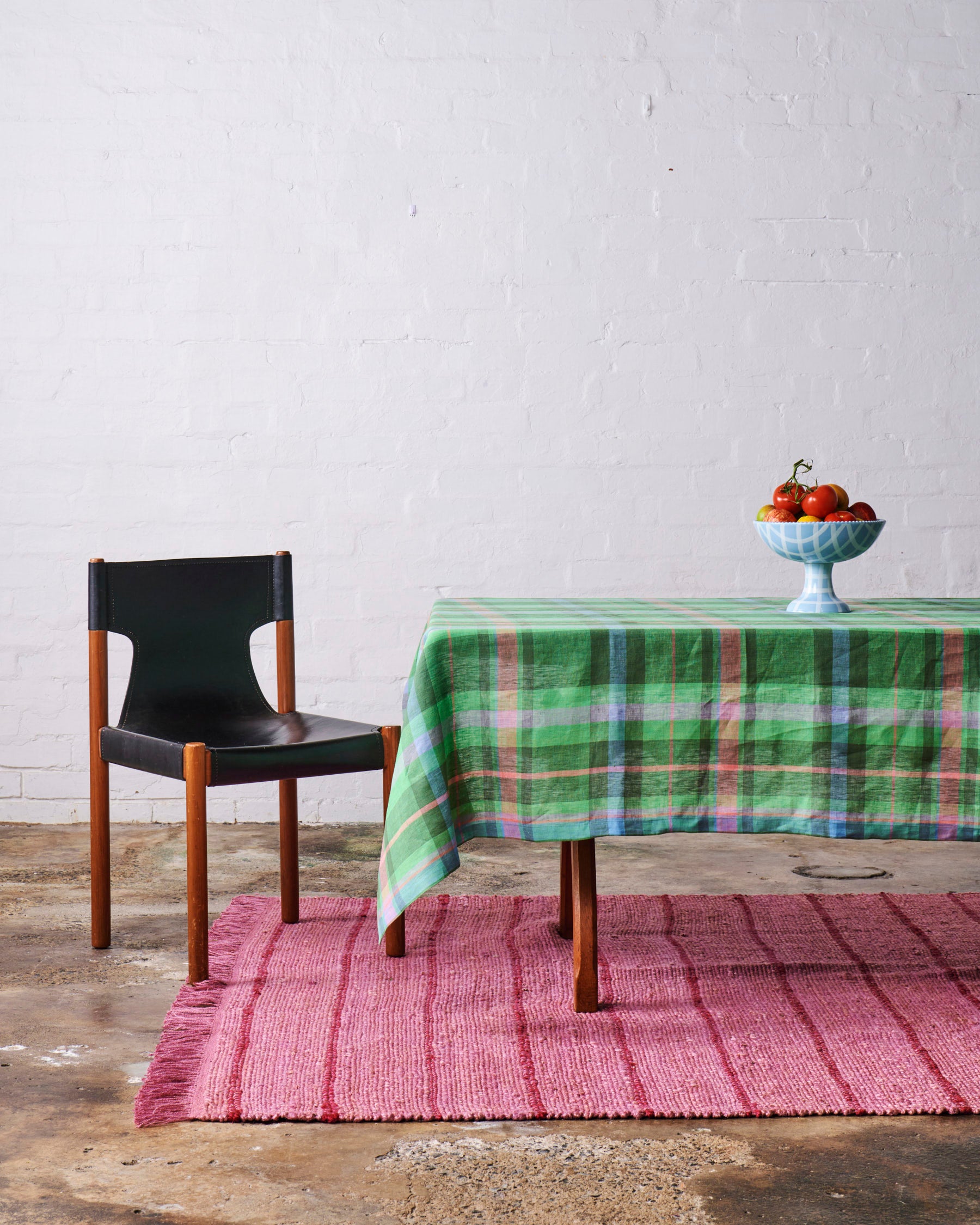 Jewel Of The Nile Tartan Linen Tablecloth - Elegant Egyptian-Inspired Checkered Table Cover for Dining, Parties & Home Decor