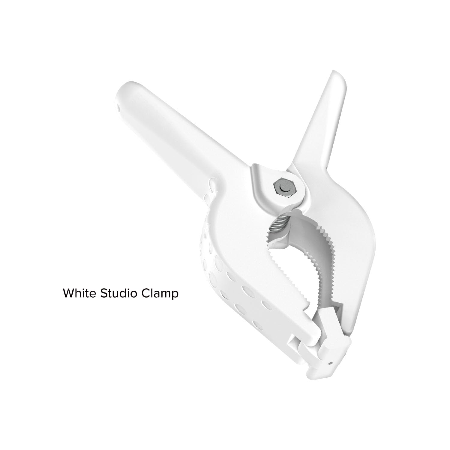 LimoStudio (6 Pack) 4.5 Inch White Spring Clamps for Studio Photography, Canvas Painting, Muslin Backdrops, Paper Crafts & Woodworking - Heavy Duty Clamping Clips with Flexible Teeth & Comfortable Grip (AGG3355) - Perfect for DIY Projects, Art Studios & Home Workshops