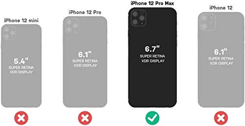 iPhone 12 Pro Max Belt Clip Case - Slim Clear Protective Cover with Rotating Holster & Built-in Kickstand | 6.7 Inch Transparent Full Body Protection | Perfect for Outdoor Work, Hiking, and Hands-Free Convenience