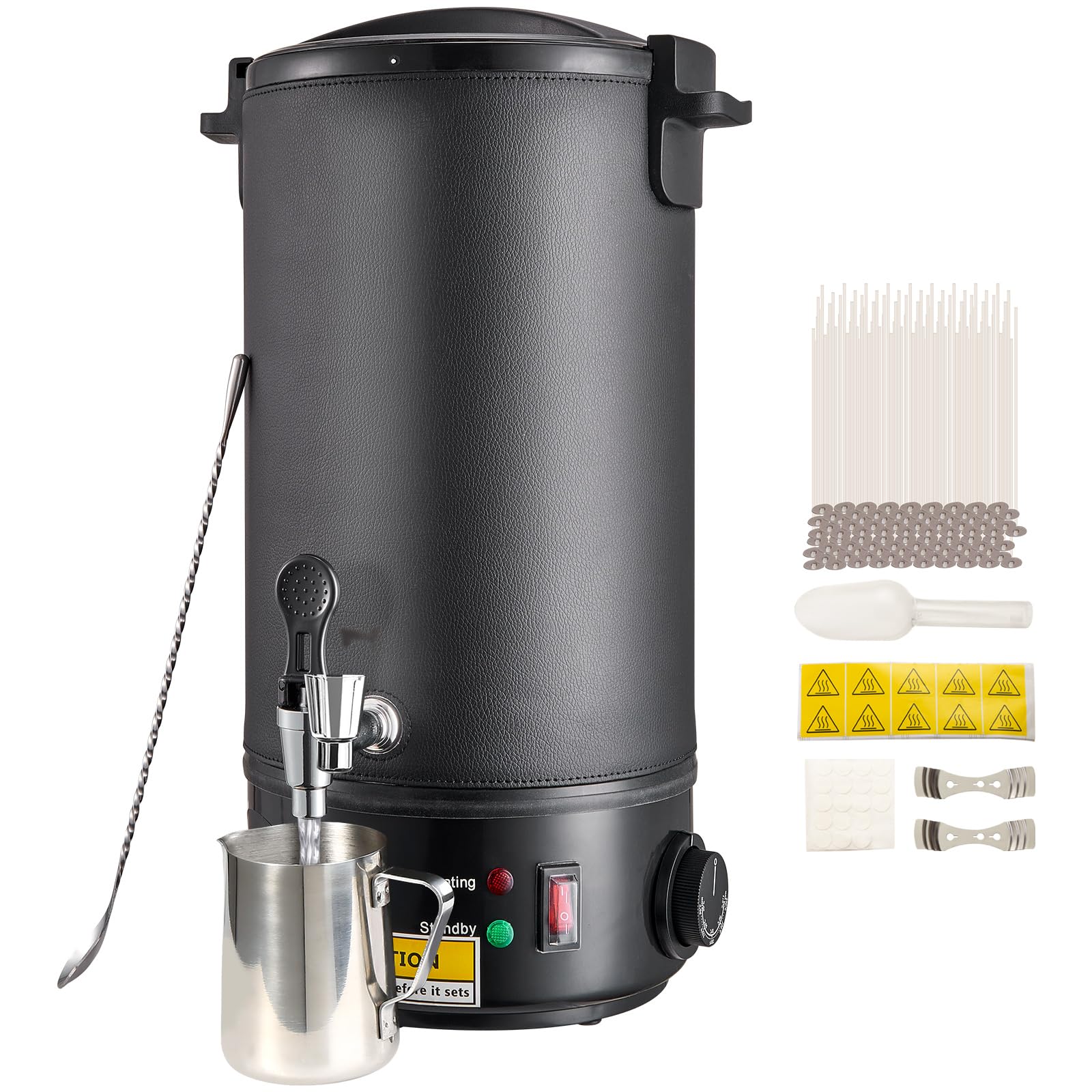 VEVOR 10L Extra Large Electric Wax Melting Pot for Candle Making - 9-Level Temperature Control, Easy Pour Spout & Clean Design - Perfect for DIY Candle, Soap, Cream Production at Home or Business (Ideal for Small Batch Crafting & Beauty Product Manufacturing)