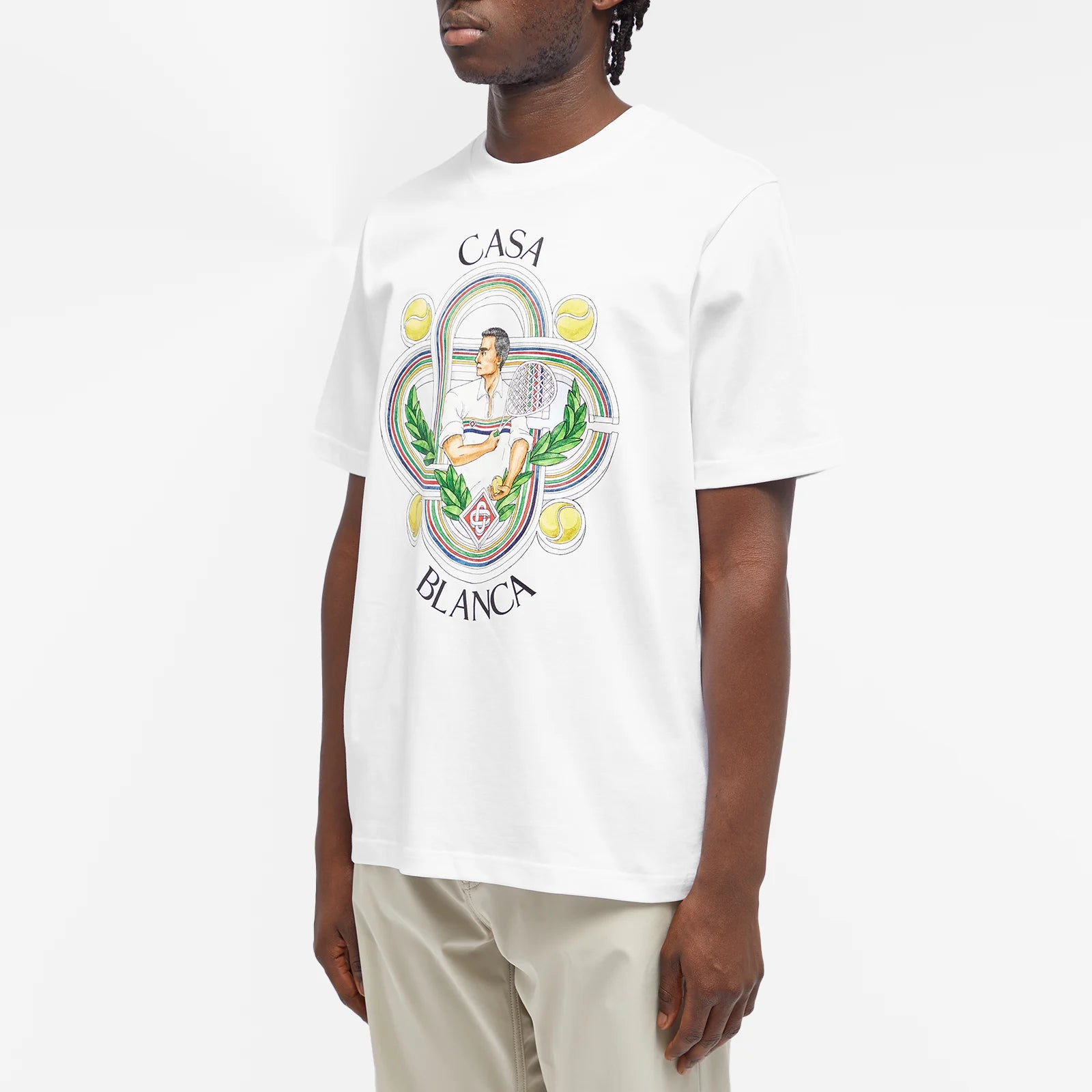 Casablanca White Logo T-Shirt for Men & Women | Premium Cotton Short Sleeve Tee | Casual Wear, Street Style & Everyday Outfits