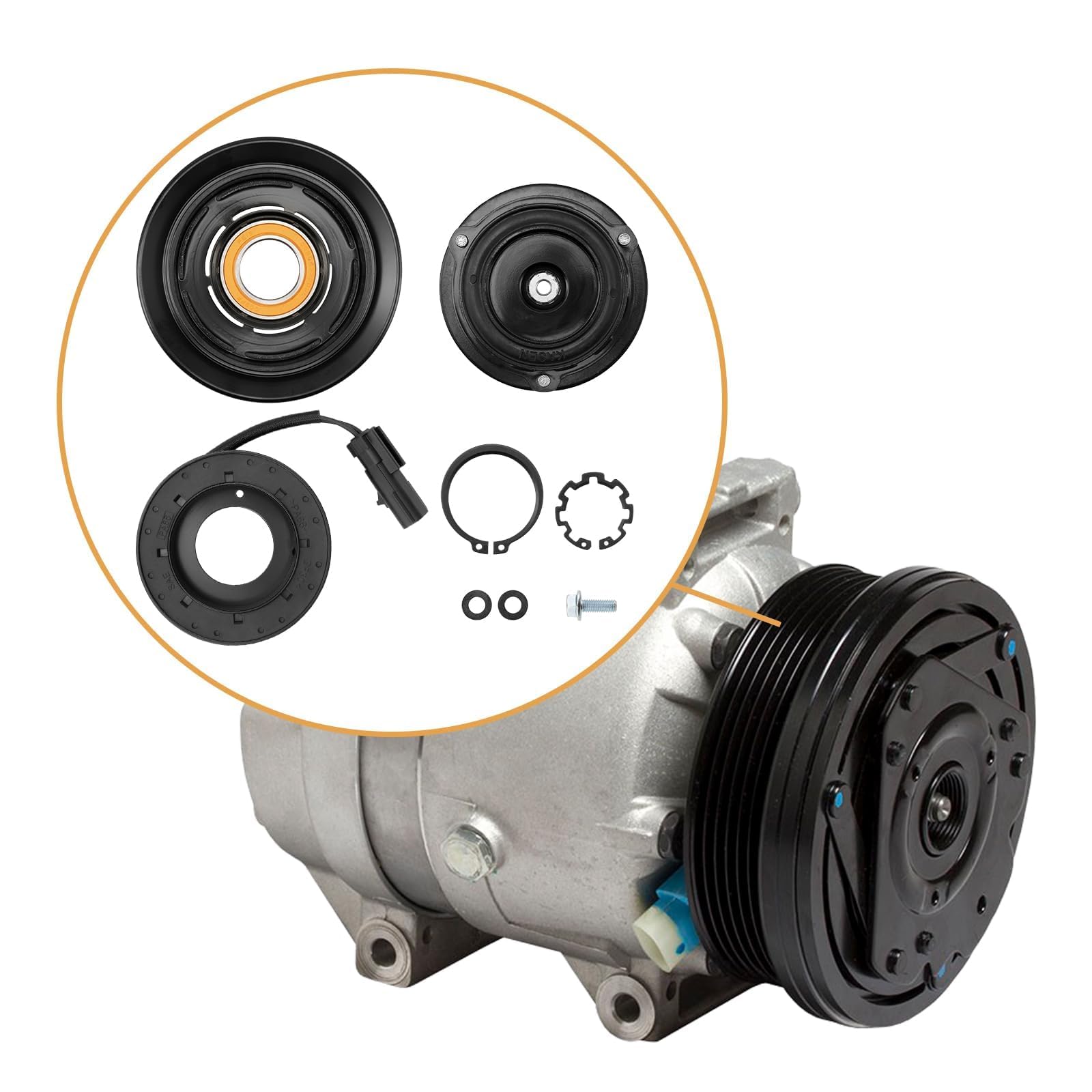 2003-2008 Dodge Ram 1500/2500/3500 AC Compressor Clutch Replacement Part 78398 - Perfect for Summer Cooling & HVAC System Repair