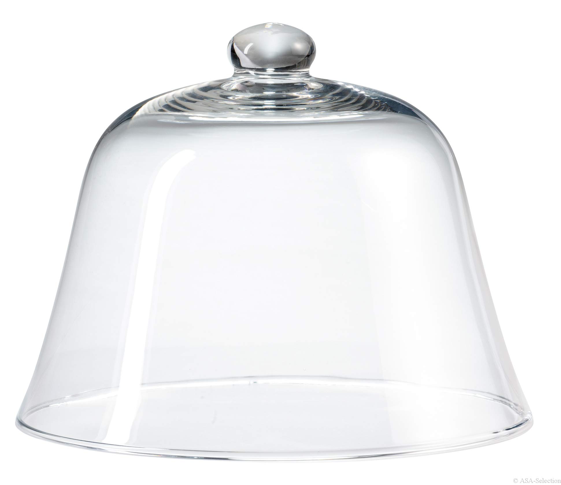 ASA 5301009 Clear Glass Dome - 22 x 26.7 x 26.7 cm Display Case for Collectibles, Cakes, Candles & Home Decor | Perfect for Wedding Centerpieces, Museum Exhibits & Retail Displays