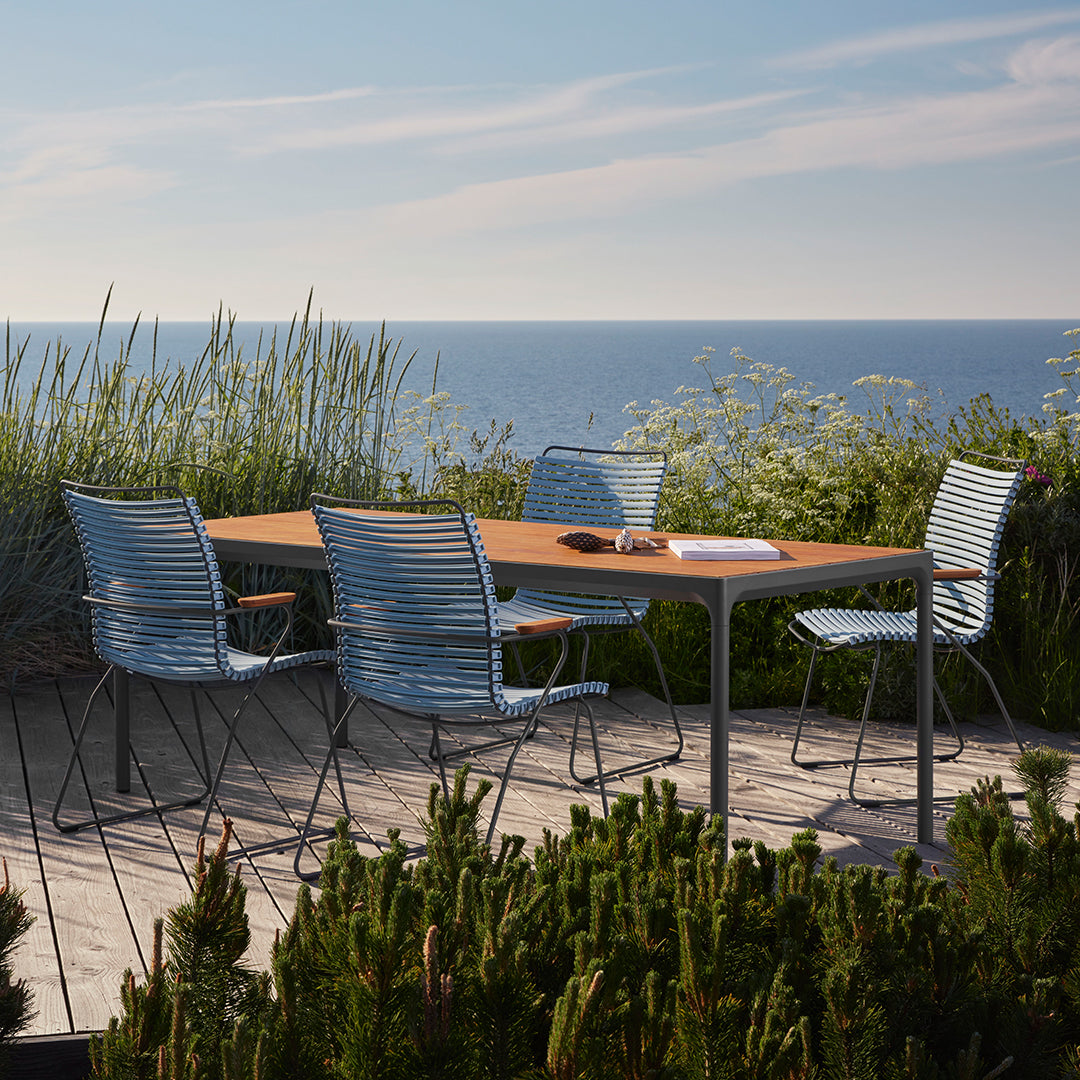 Click Outdoor Tall Back Dining Chair - Weather-Resistant Patio Furniture for Garden, Deck, and Poolside Use - Comfortable High Back Dining Chairs for Outdoor Entertaining