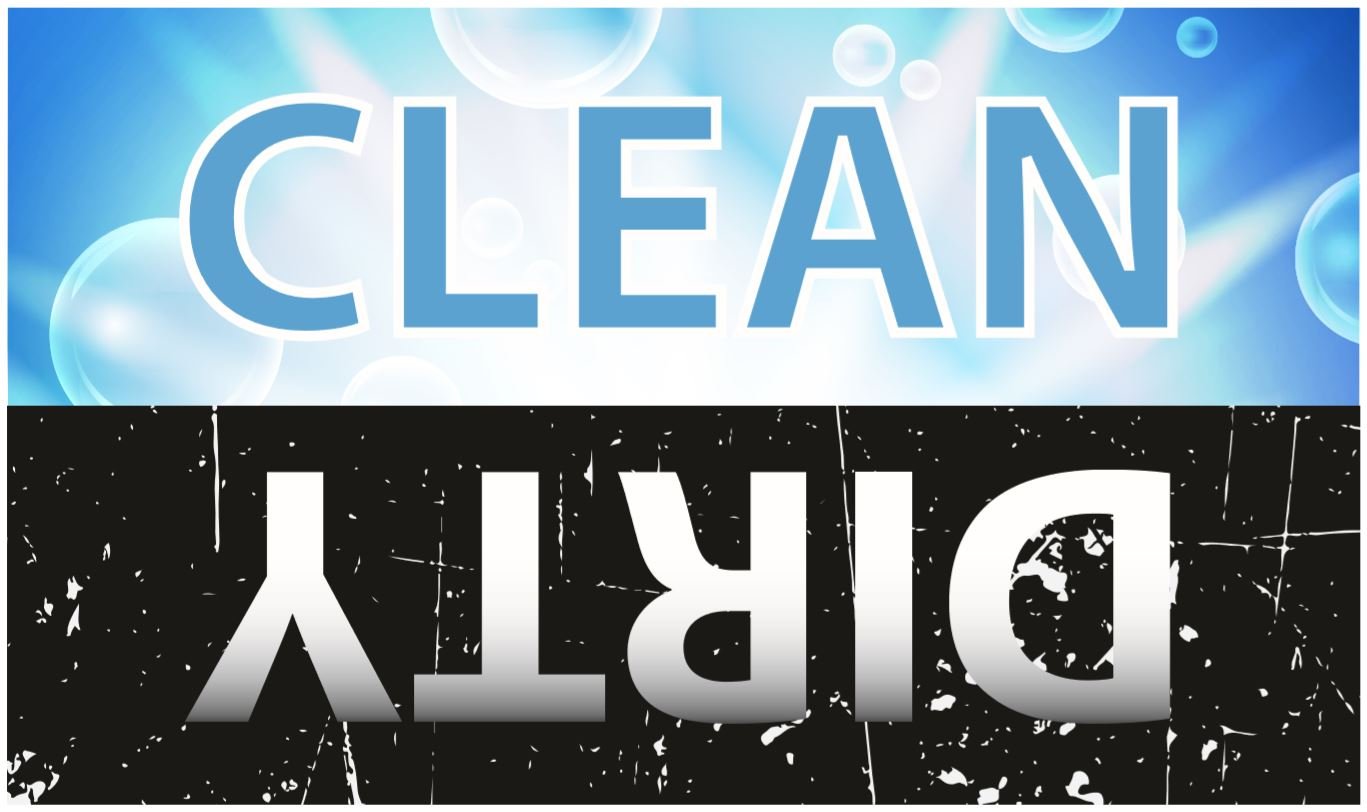 Dishwasher Magnet Clean Dirty Sign - 2 Pack 3.5 Inch Flexible Refrigerator Magnets (Blue & Black) - Funny Housewarming Gift for Kitchen, Office, Dorm - Works on All Dishwashers & Metal Surfaces - Perfect for Home Organization & Messaging
