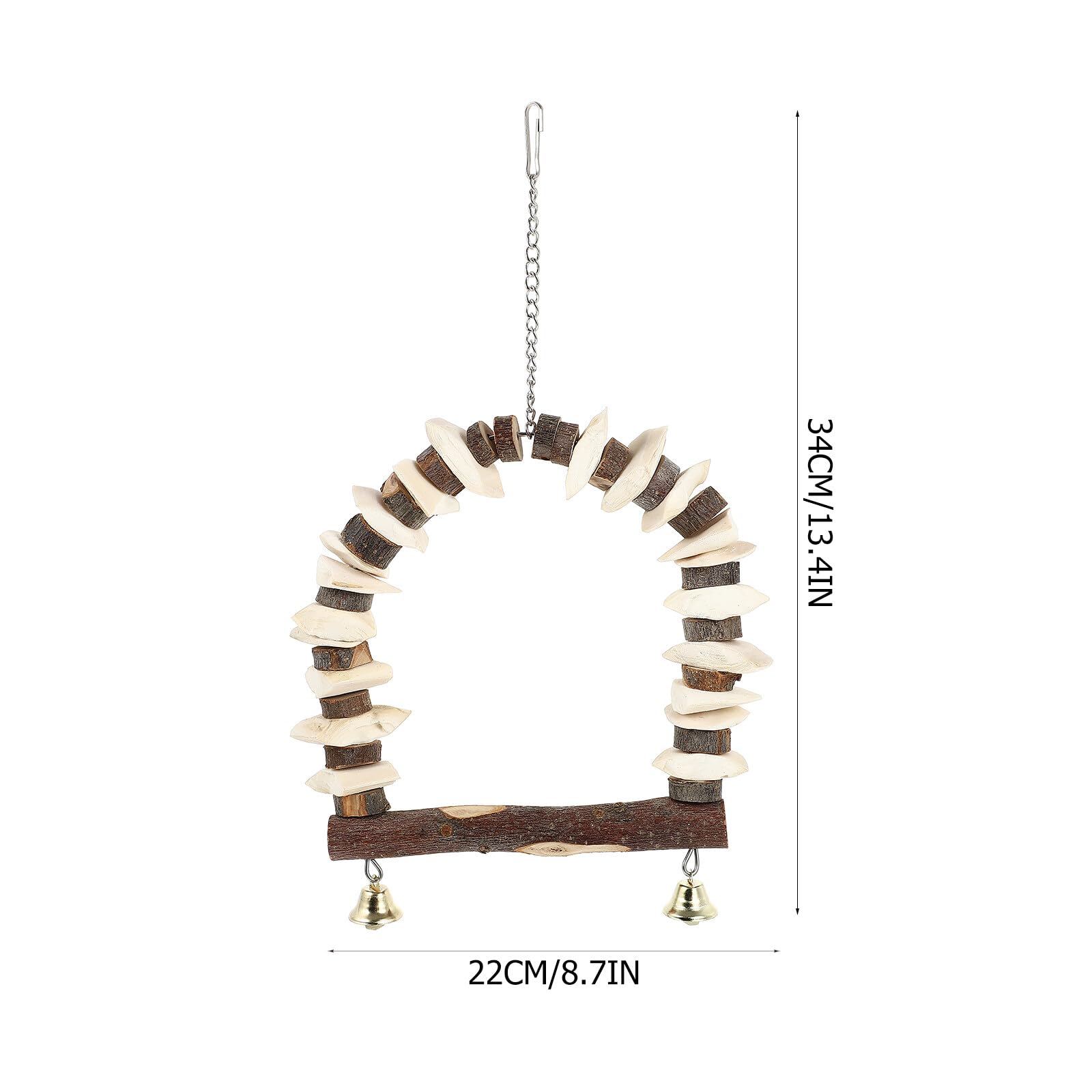 Colorful Parrot Swing Chewing Toy - Hanging Bird Bite Toy for Parakeets, Cockatiels & Lovebirds - Perfect for Cage Entertainment & Beak Exercise