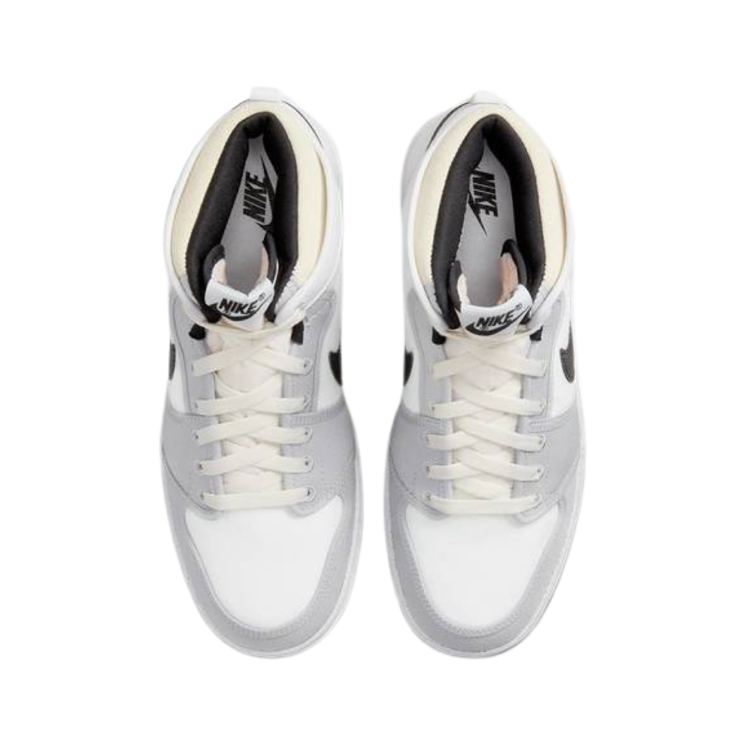Air Jordan 1 High Retro KO Sneakers - Fog Grey, White & Black Colorway - Classic Basketball Shoes for Men & Women | Perfect for Streetwear, Casual Outfits & Sneaker Collection