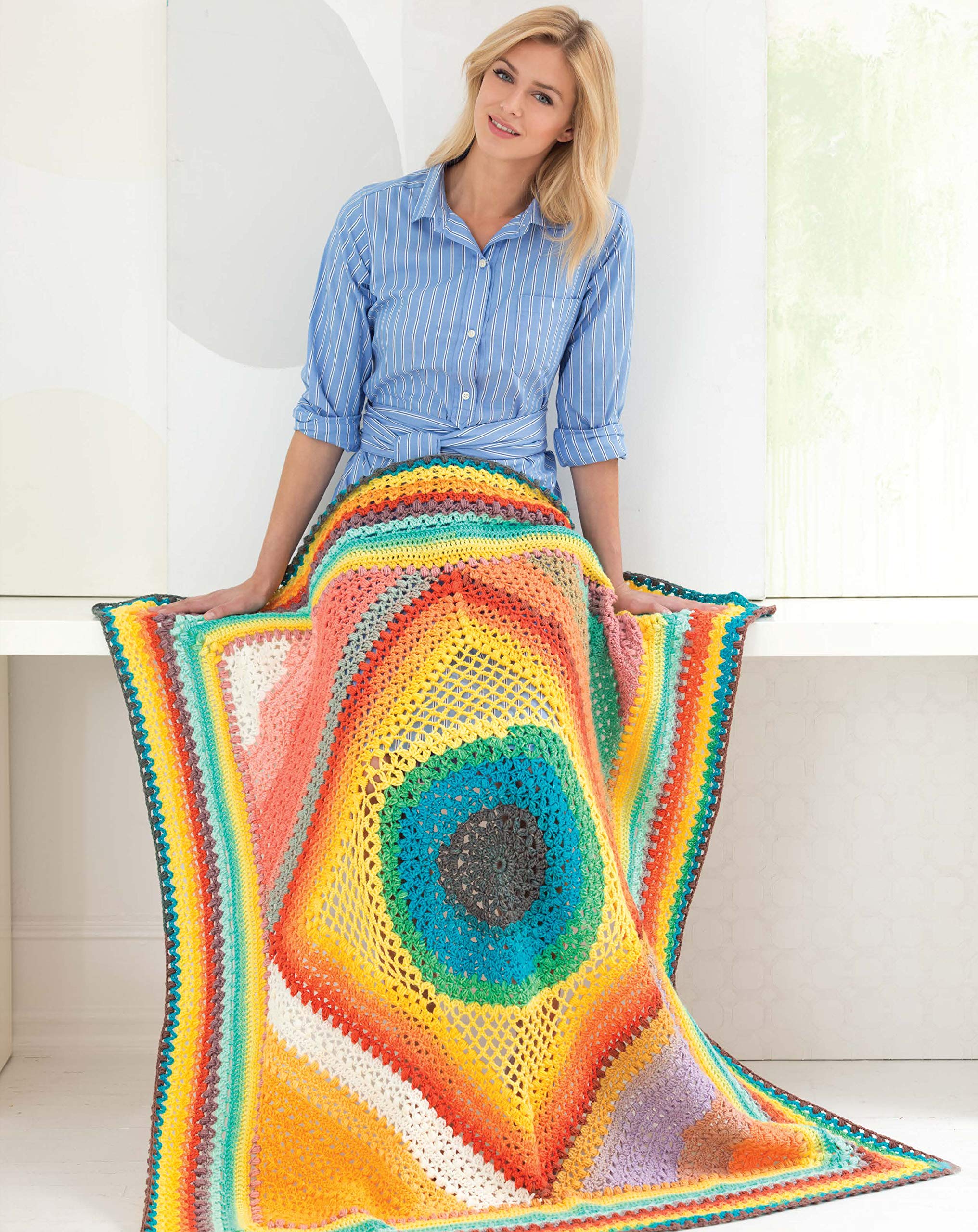 Colorful Crochet Afghan Blankets - 16 Unique & Easy Throw Patterns to Brighten Your Home | Cozy Living Room Decor, Bedroom Accent & Gift Idea