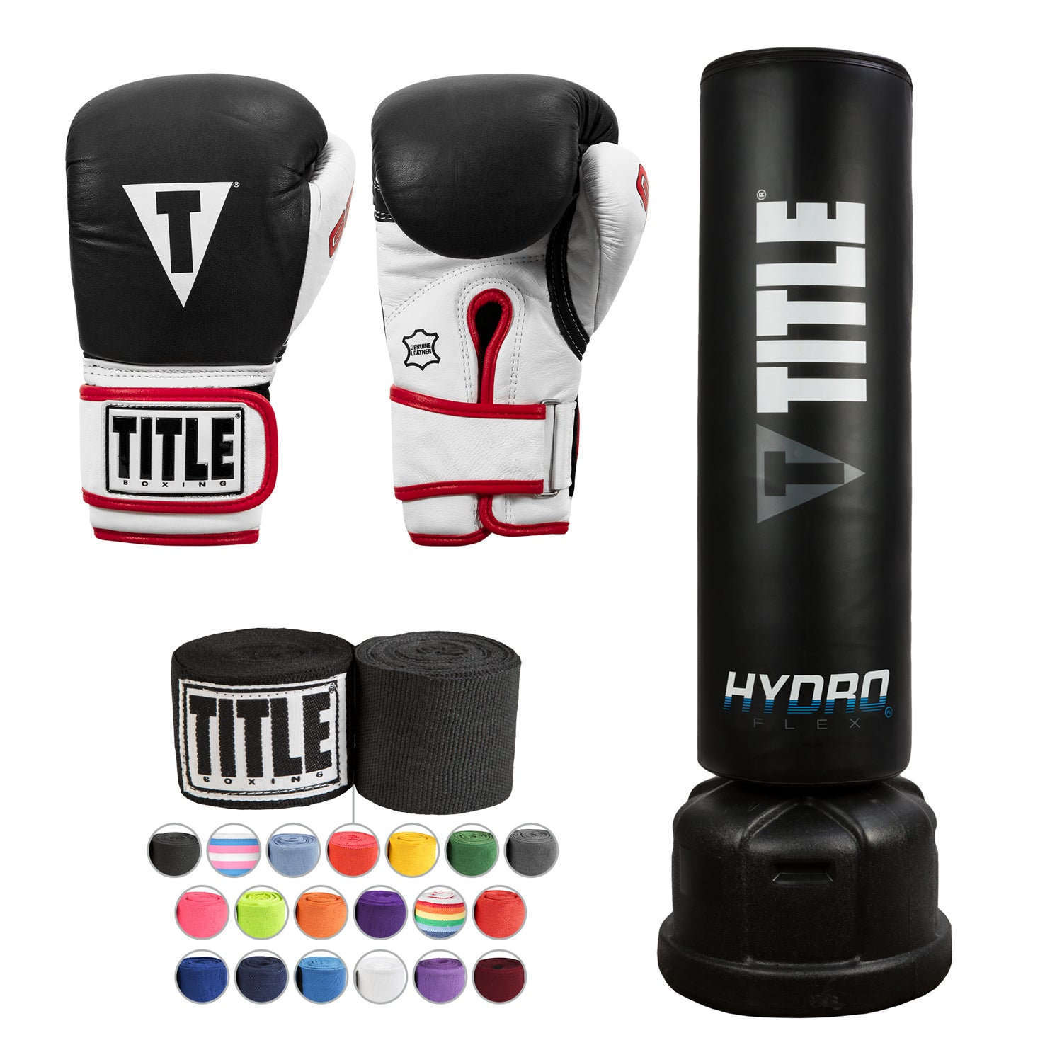 TITLE Boxing Home Conditioning Bundle - Heavy Bag, Gloves & Jump Rope for Home Workouts | Perfect for Boxing Training, Cardio Exercise & Fitness Routine