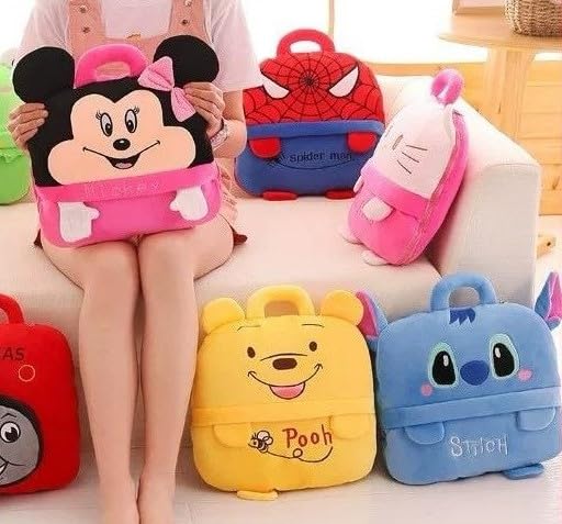 3-in-1 Travel Pillow Blanket Bag for Kids Ages 0-15 | Soft Plush Convertible Blanket & Pillow | Perfect for Airplane, Car Rides & Sleepovers