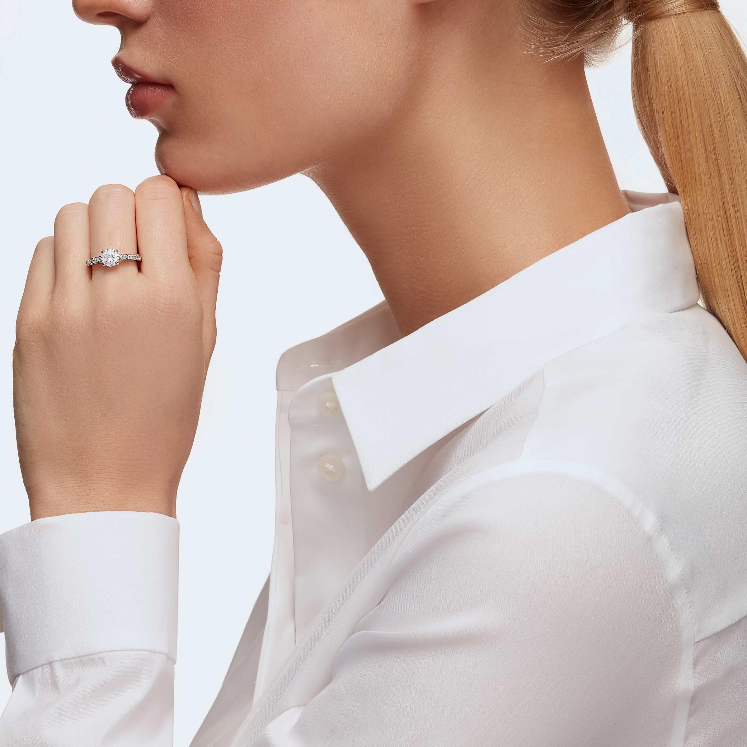 Swarovski Attract Ring - Rhodium Finish, Clear Crystals for Elegant Occasions
