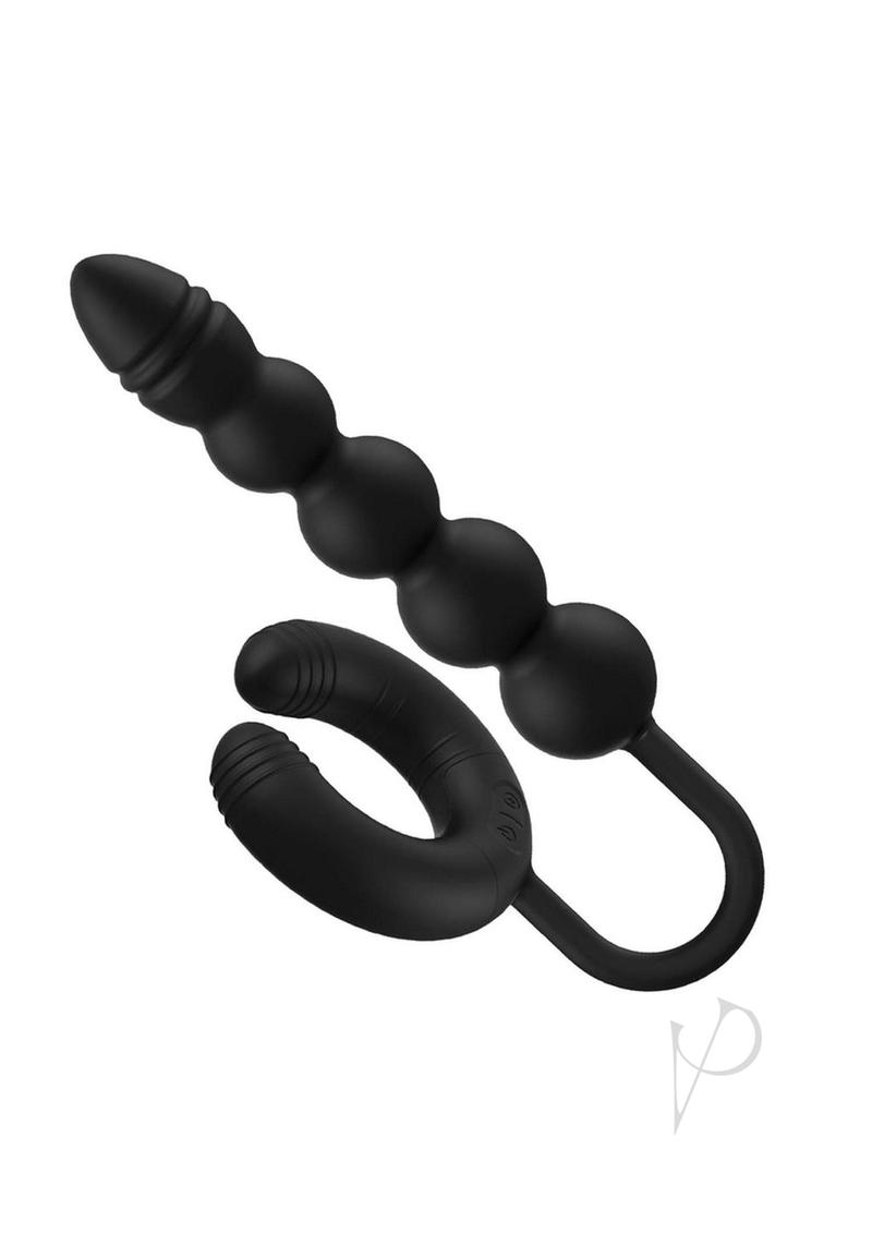 Premium Rechargeable Silicone Anal Stimulator - Dual Exciter for Enhanced Pleasure | Black | Perfect for Couples Play & Solo Exploration