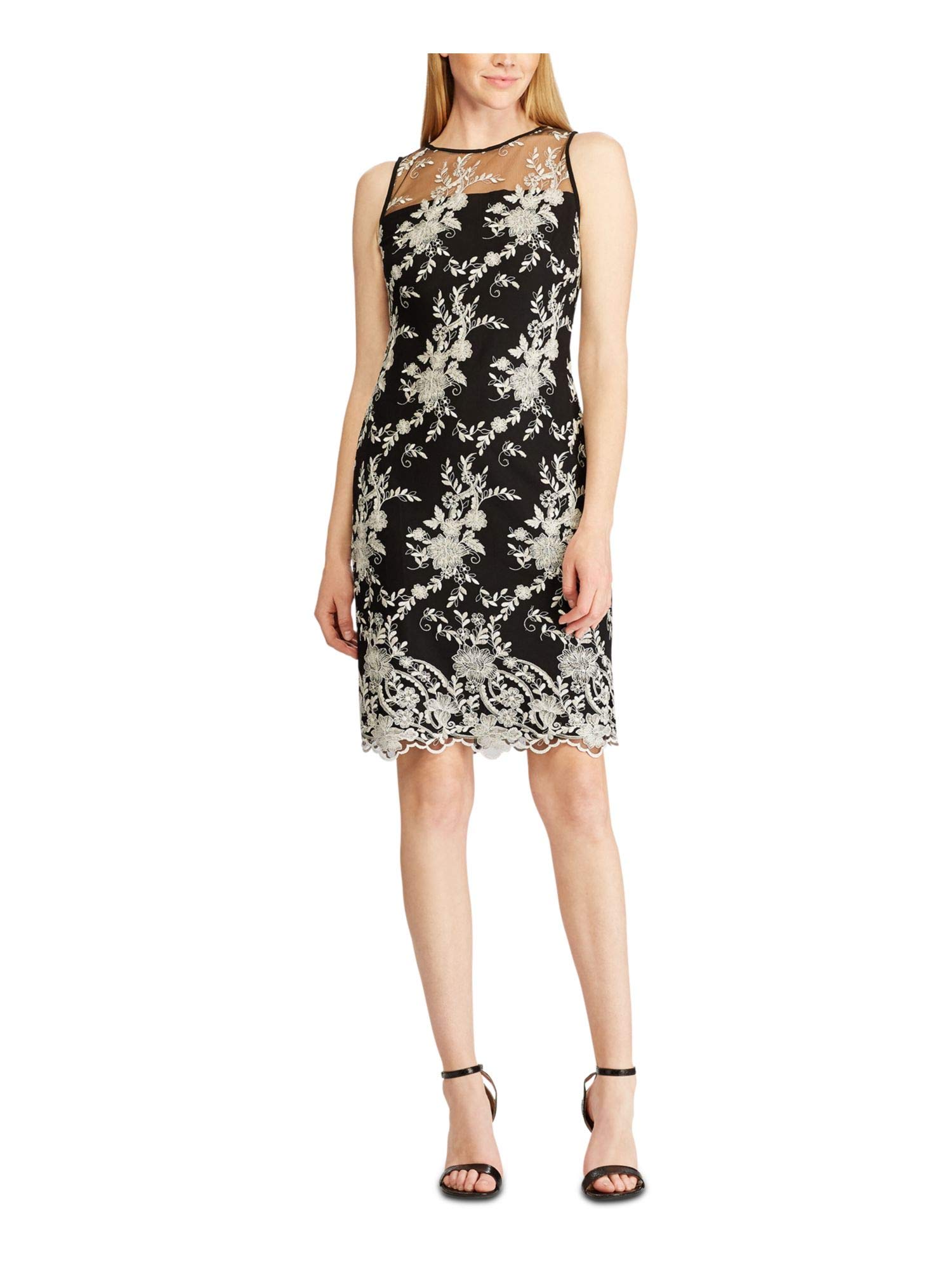 Ralph Lauren Women's Floral Sheath Dress - Elegant Floral Print Bodycon Dress for Women, Perfect for Cocktail Parties, Weddings & Office Wear