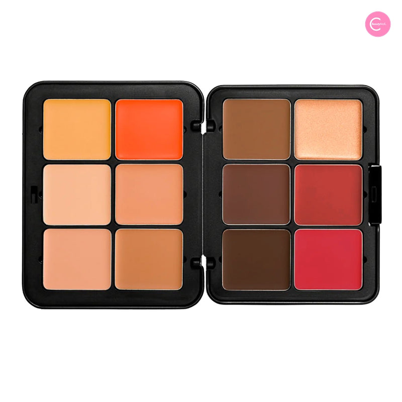 CARLA SECRET 12 Color Blush & Concealer Palette - Creamy Contour, Highlight & Conceal Makeup Kit for All Skin Tones - Perfect for Professional Makeup Artists & Everyday Beauty Looks