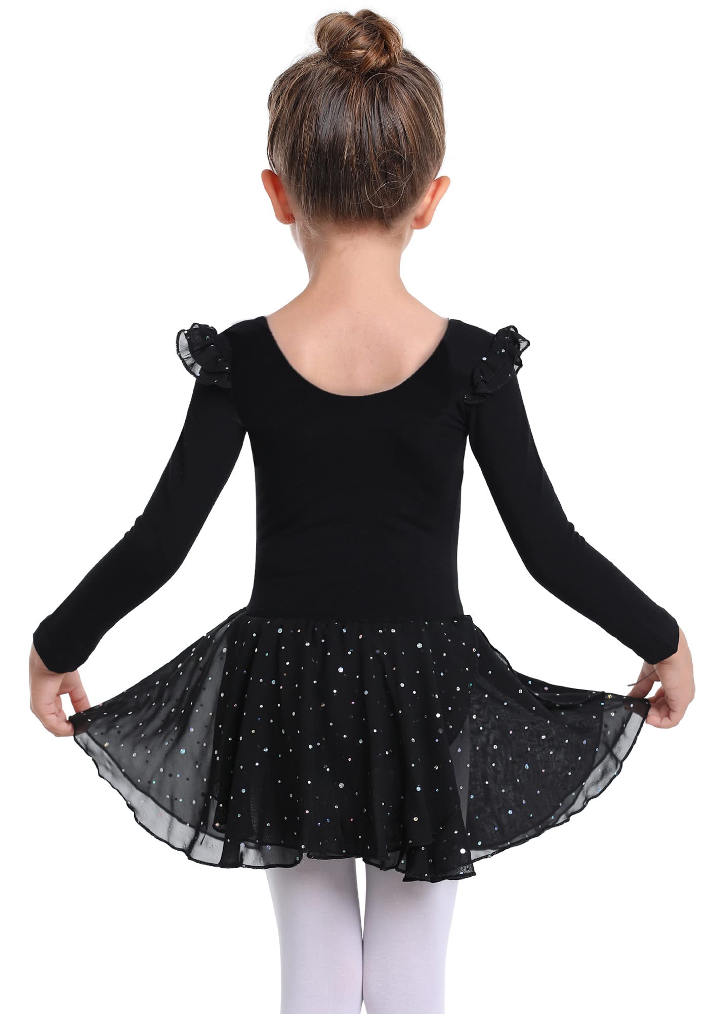 MdnMd Toddler Girls Ballet Leotard with Skirt - Short Sleeve Dance Dress for Ballerina Class & Performance | Perfect for Recitals, Dance Practice, and Ballet Costumes