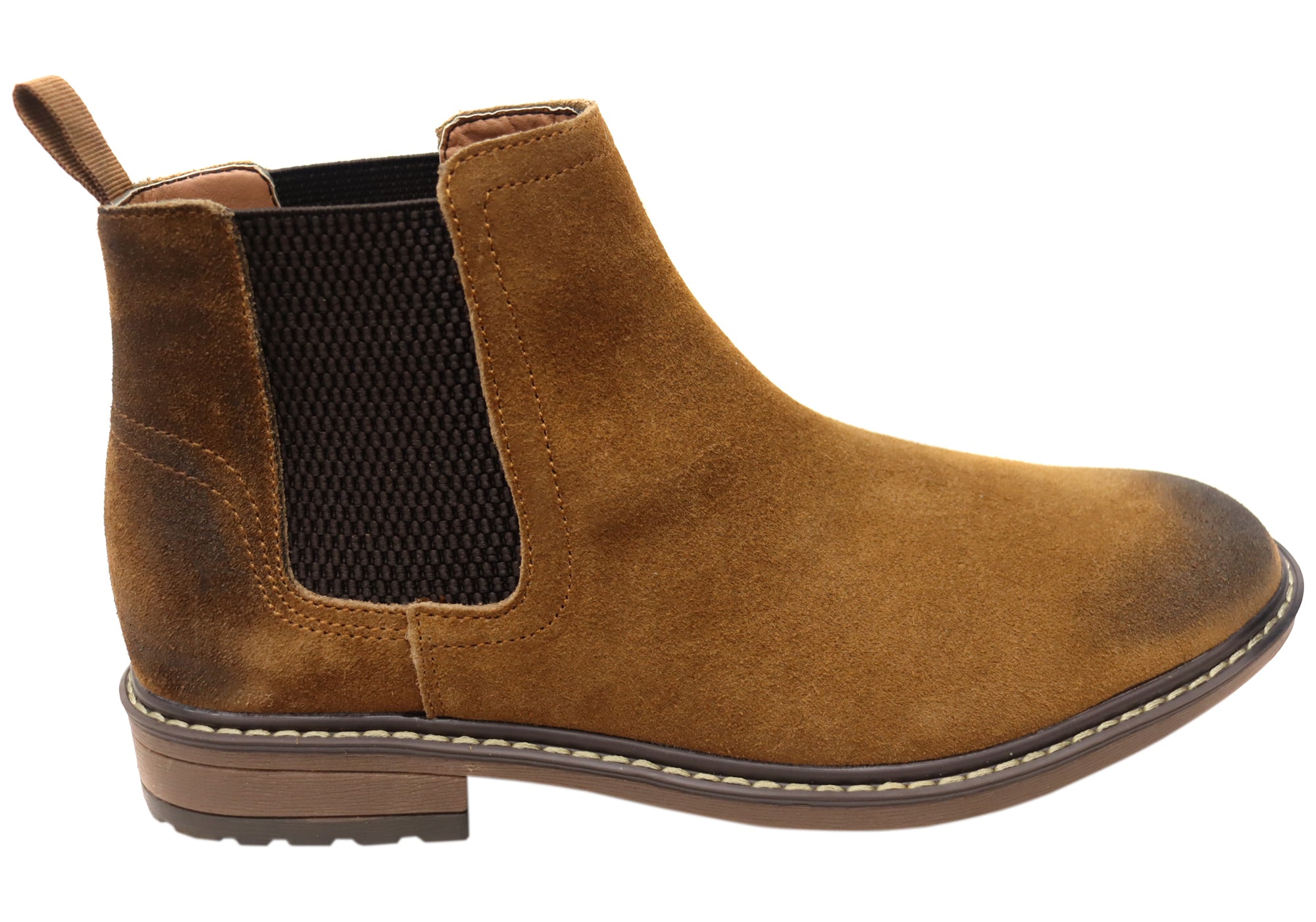 Premium Men's Leather Suede Chelsea Boots - Johnson Natural Comfort Collection | Waterproof & Slip-Resistant for Work, Casual & Outdoor Activities