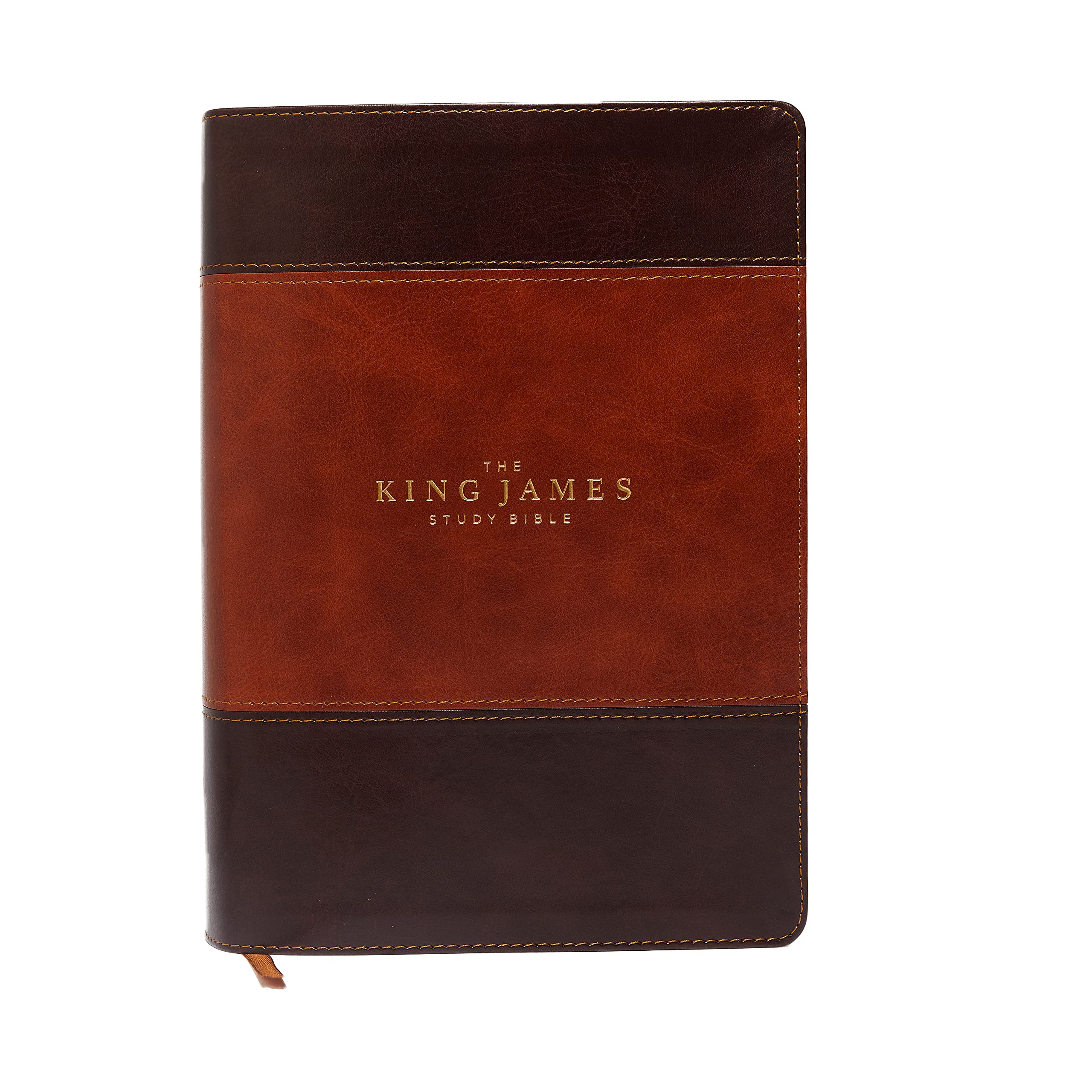 KJV Study Bible Leathersoft Brown - Thumb Indexed, Red Letter, Full-Color Edition | King James Version Holy Bible for Personal Devotion, Bible Study & Church Services