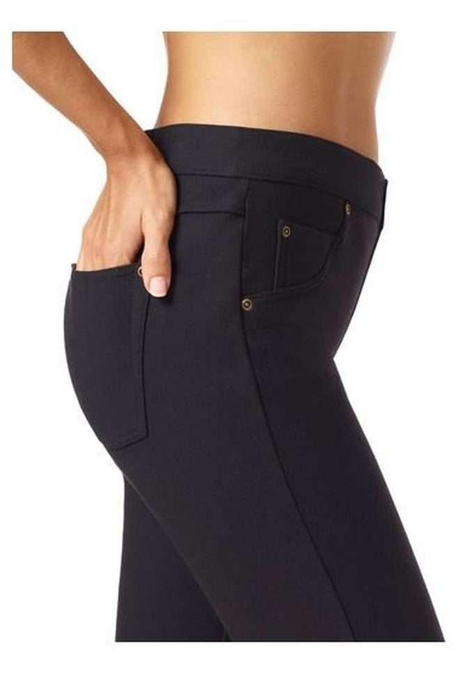 HUE Ultra Soft Fleece Lined Denim Leggings for Women - Stretchy Winter Warm Jeggings with Cozy Fleece Lining | Perfect for Cold Weather, Outdoor Activities & Lounge Wear