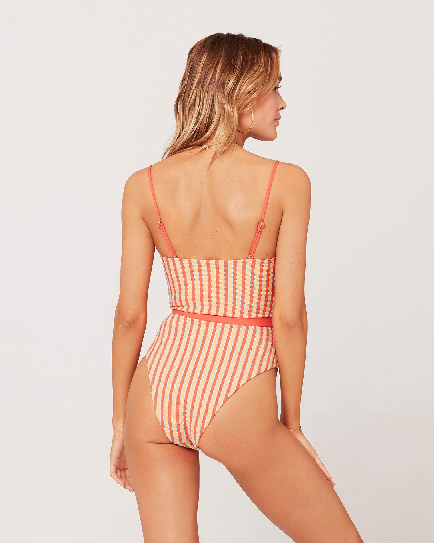 Lockhart ONE Piece Swimsuit for Women - Tangerine Color | High Waist Bathing Suit | Perfect for Beach, Pool & Summer Vacations